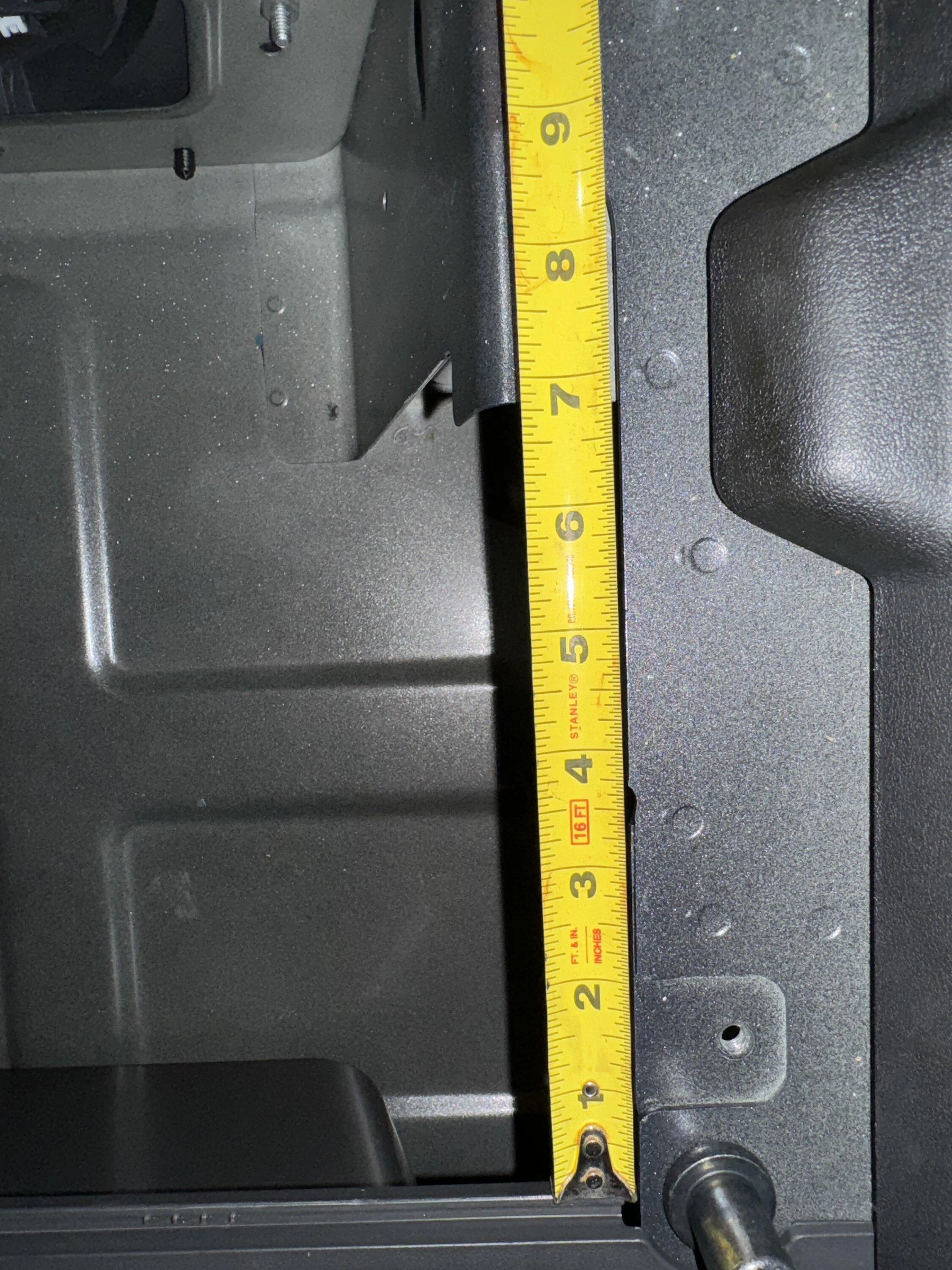 Rivian R1T R1S R1T Subwoofer Area Photos and Measurements IMG_0372
