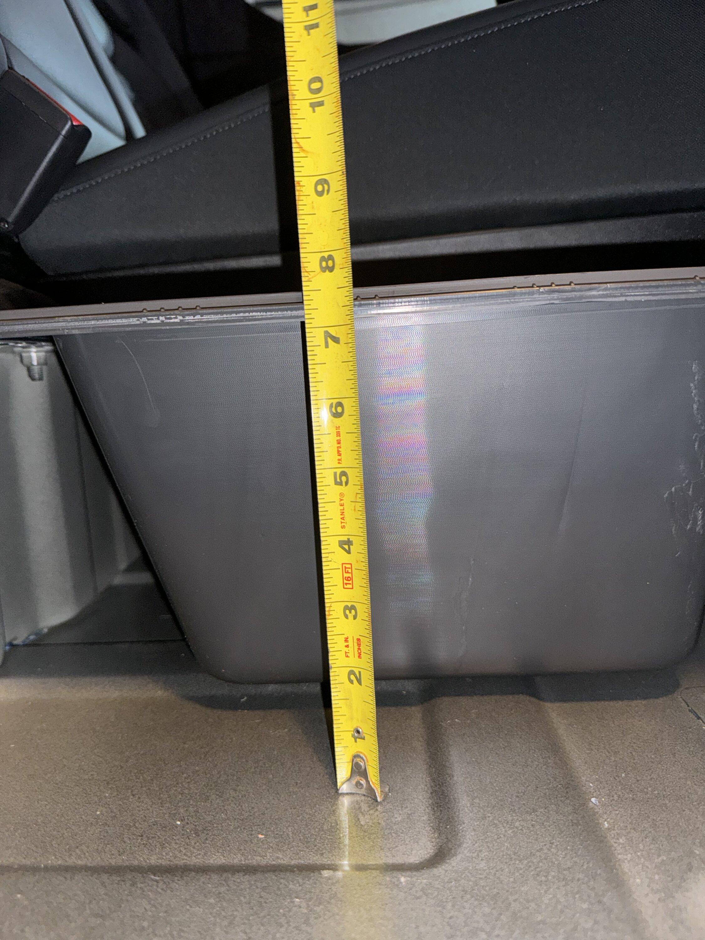 Rivian R1T R1S R1T Subwoofer Area Photos and Measurements IMG_0367