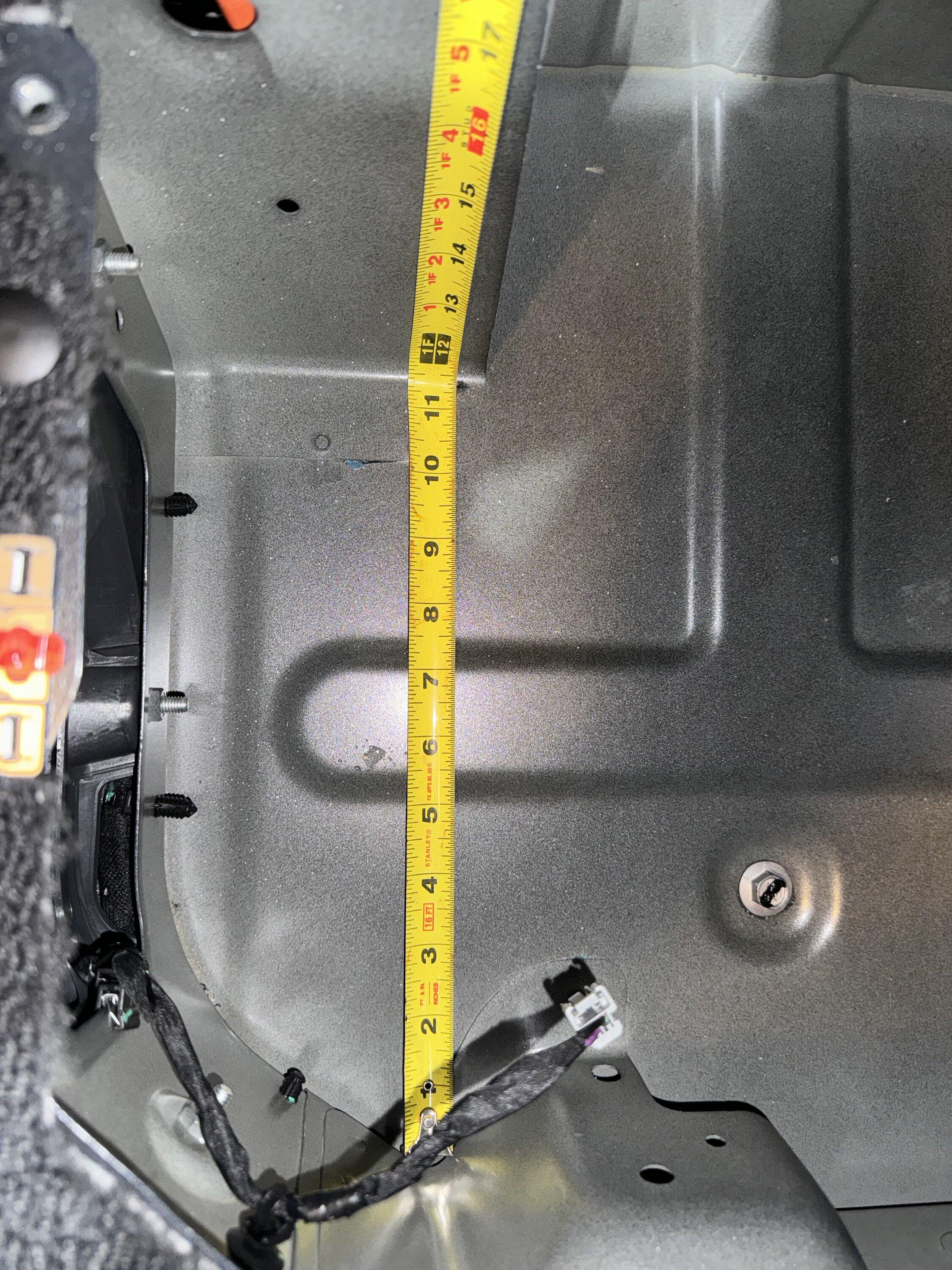 Rivian R1T R1S R1T Subwoofer Area Photos and Measurements IMG_0376