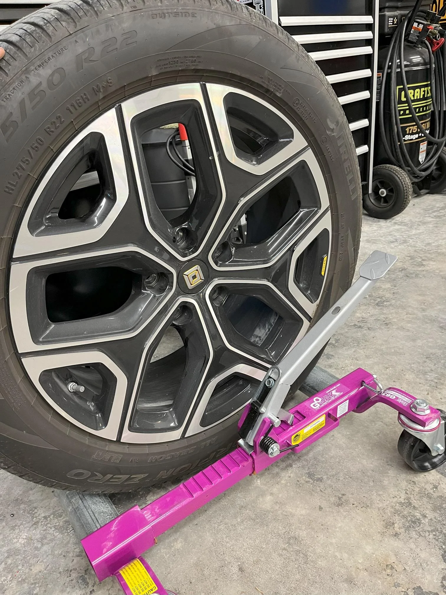 Rivian R1T R1S A less painful DIY wheel swap / tire rotate rivian_rotate2