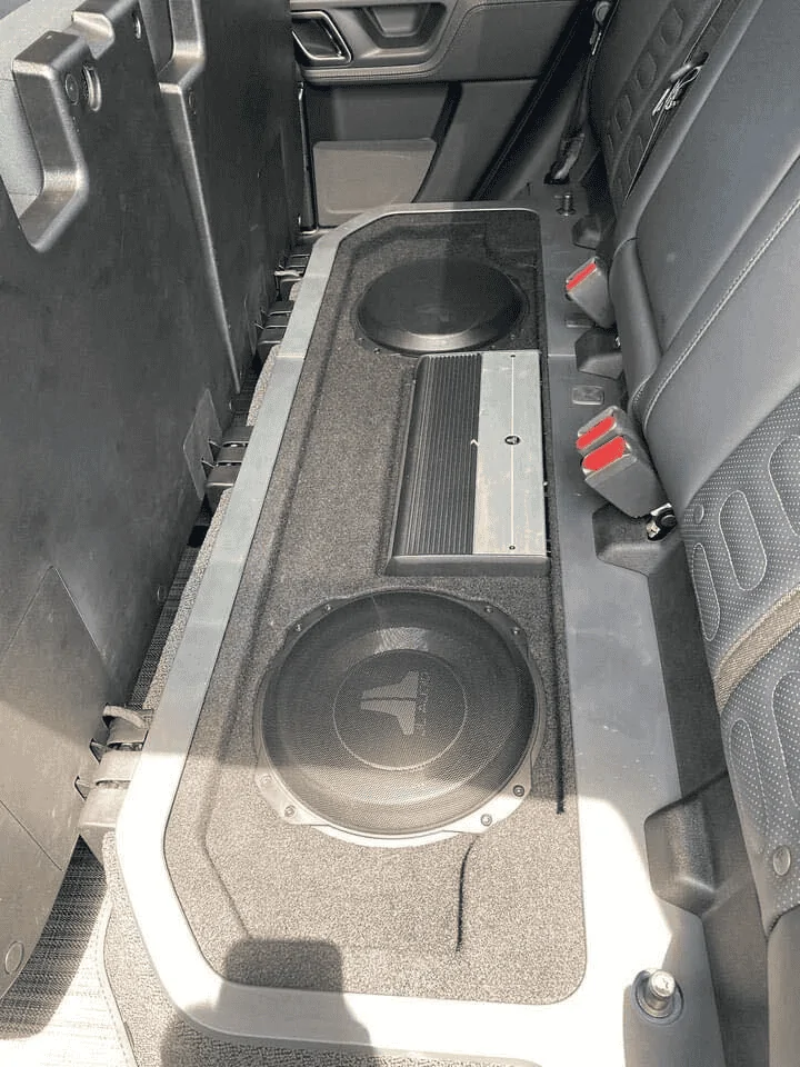 Rivian R1T R1S R1T aftermarket market subwoofer dual 10 1698938016216