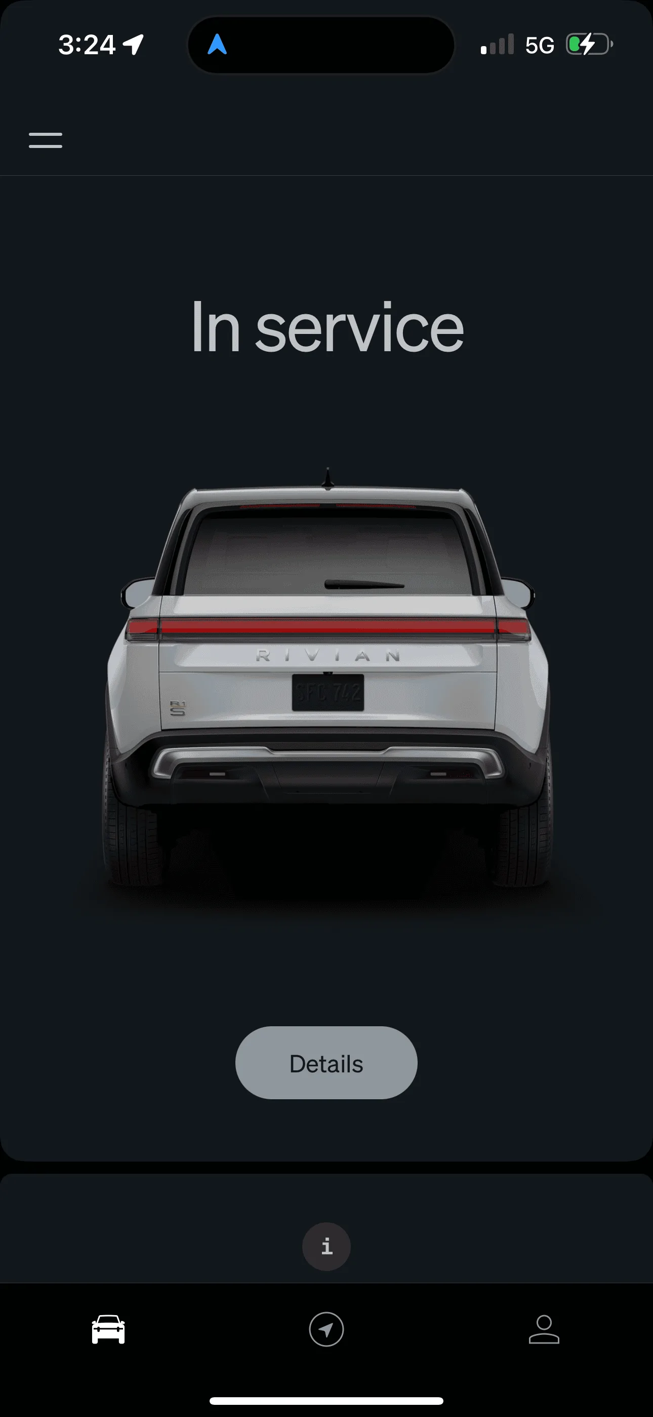 Rivian R1T R1S New In Service App screen IMG_8534