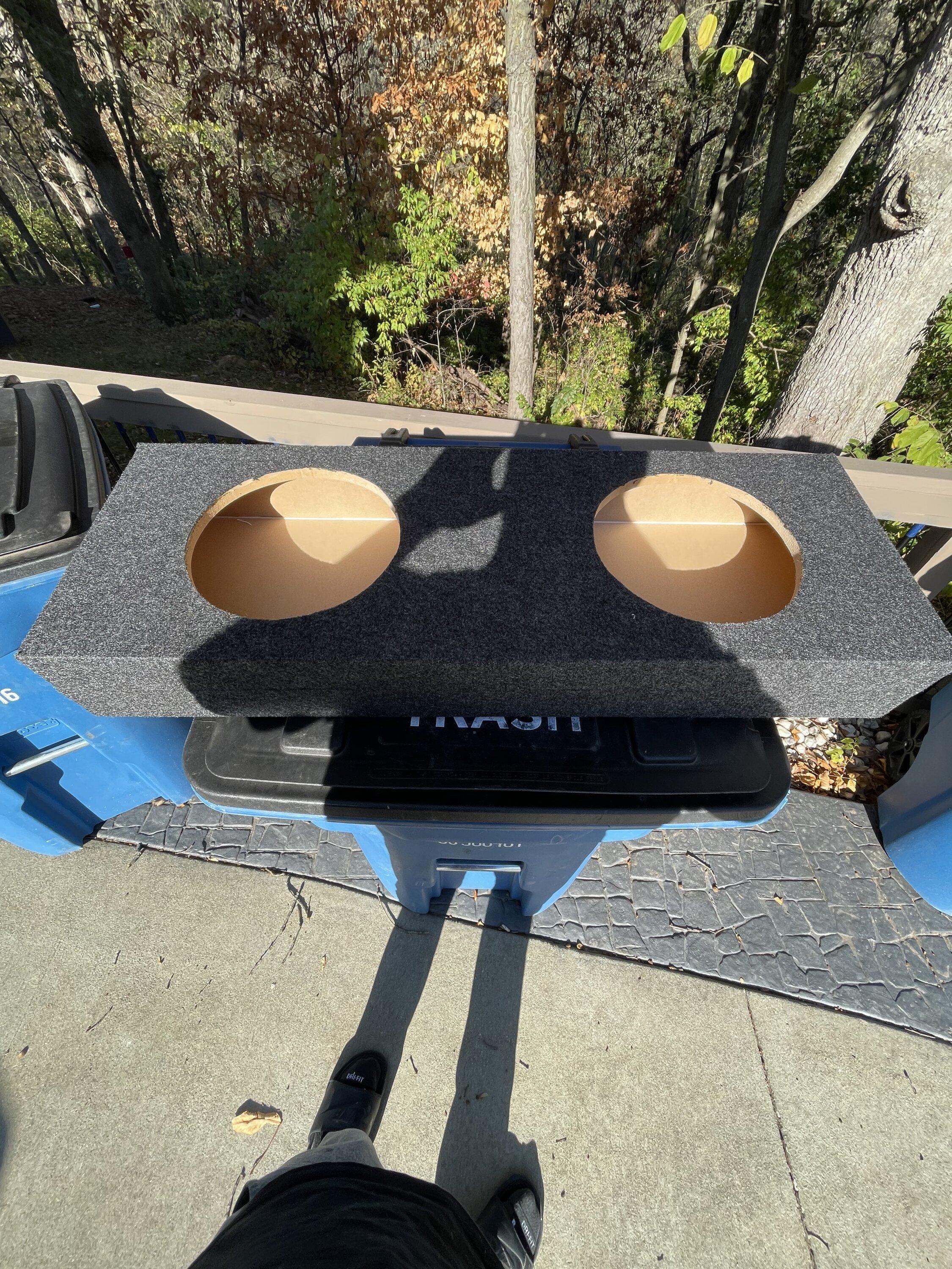 Rivian R1T R1S R1T aftermarket market subwoofer dual 10 IMG_3063