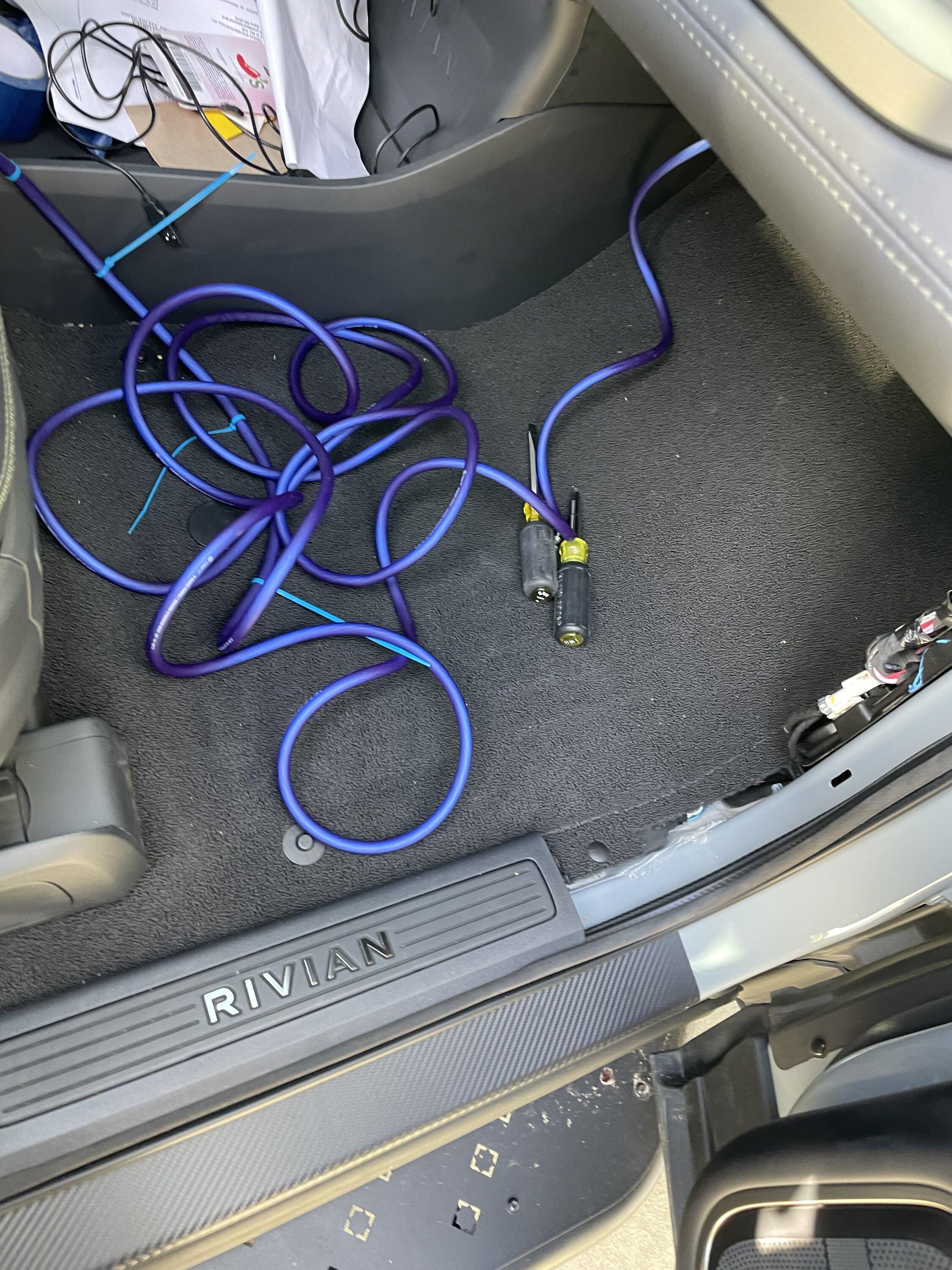 Rivian R1T R1S R1T aftermarket market subwoofer dual 10 IMG_3100