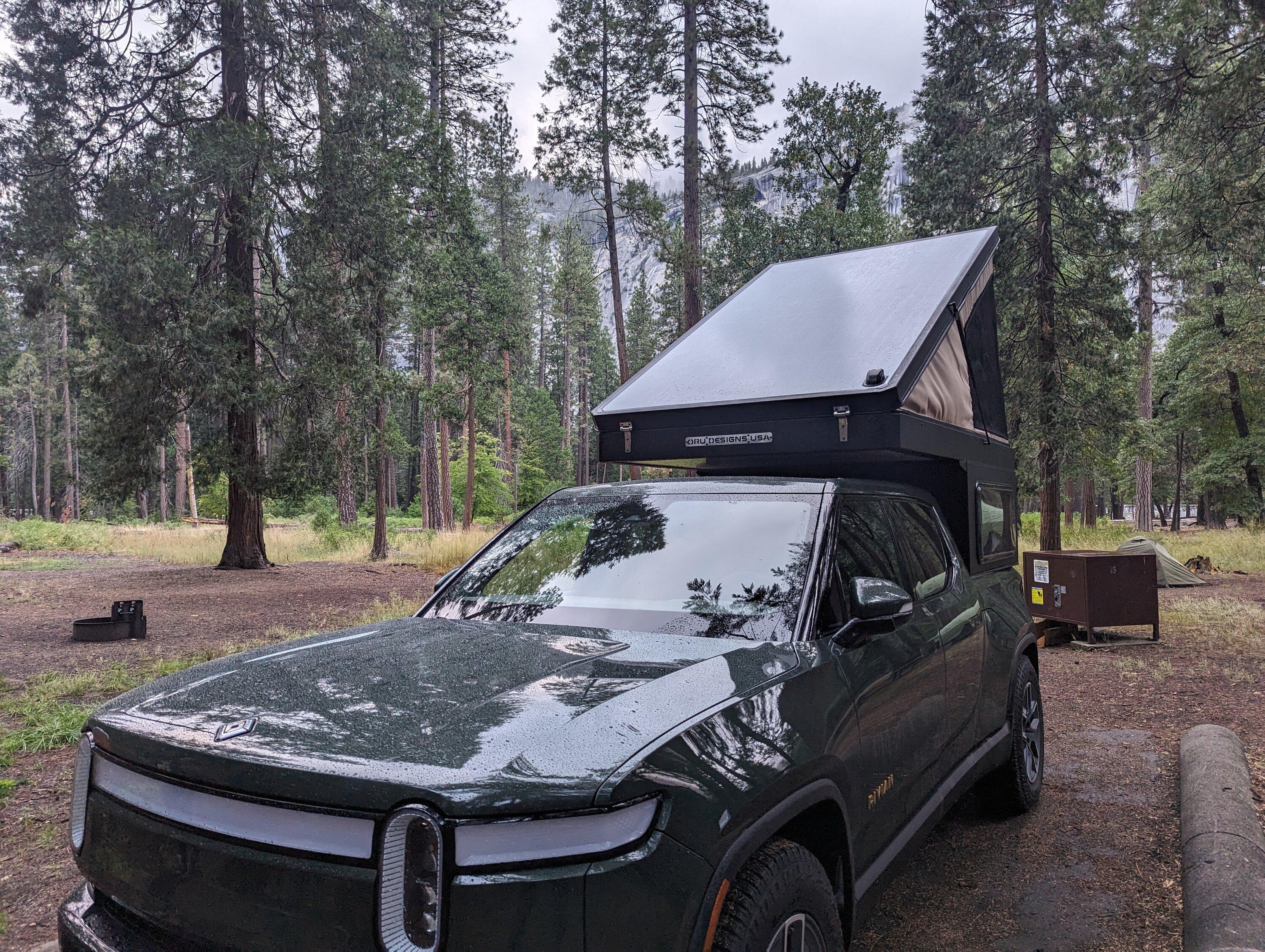 Rivian R1T R1S 800 Mile Camping Road Trip to Yosemite with R1T and Oru Designs Tenfold Camper PXL_20231001_013324223
