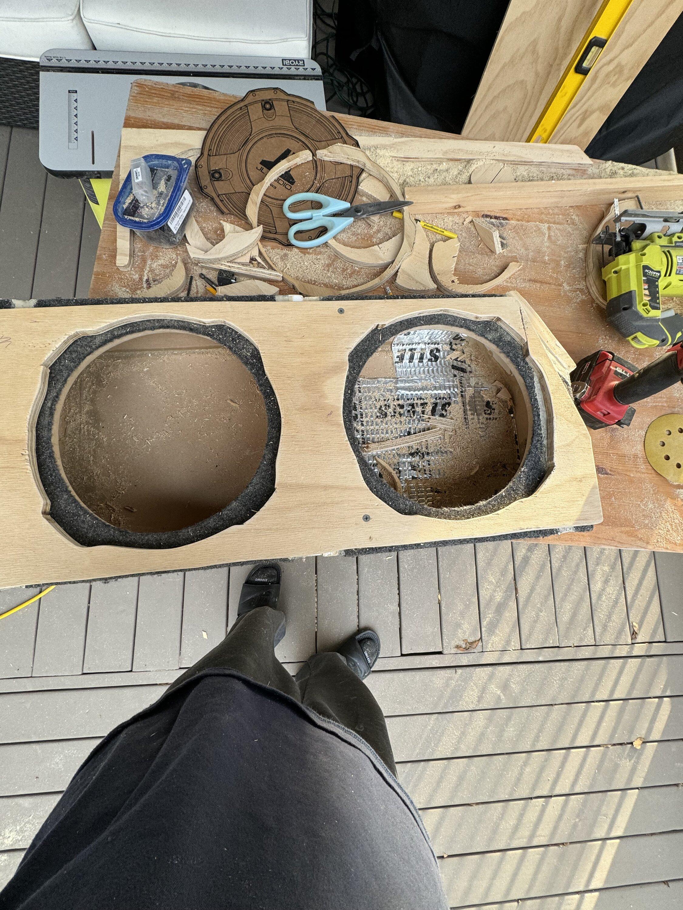 Rivian R1T R1S R1T aftermarket market subwoofer dual 10 IMG_5736