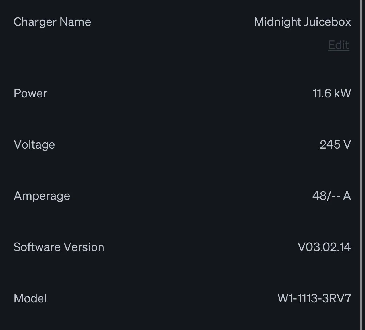 Rivian R1T R1S Rivian Home Charger running at 10.5 kW instead of 11.5 kW IMG_6135