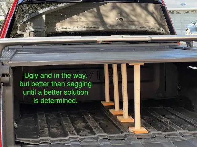 Rivian R1T R1S DIY Tonneau Cover - PVC Fence Planks with Bedliner Coating Tonneau - 4