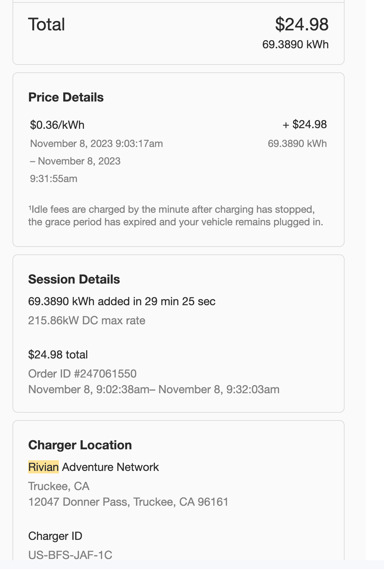 Rivian R1T R1S RAN Rivian Charging Stations Locations Map via Google Maps 1699511572787