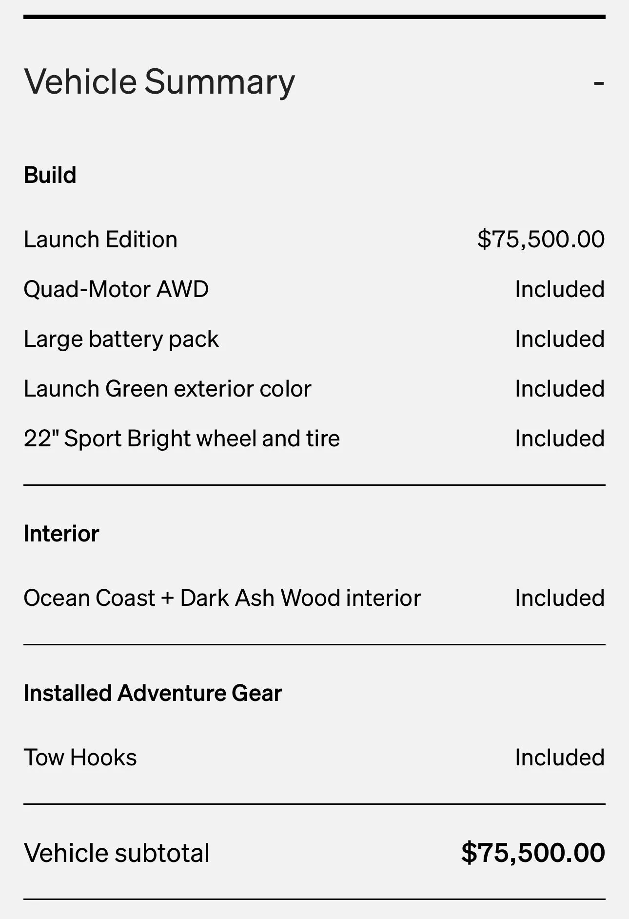 Rivian R1T R1S Pre Order price vs Now IMG_0038
