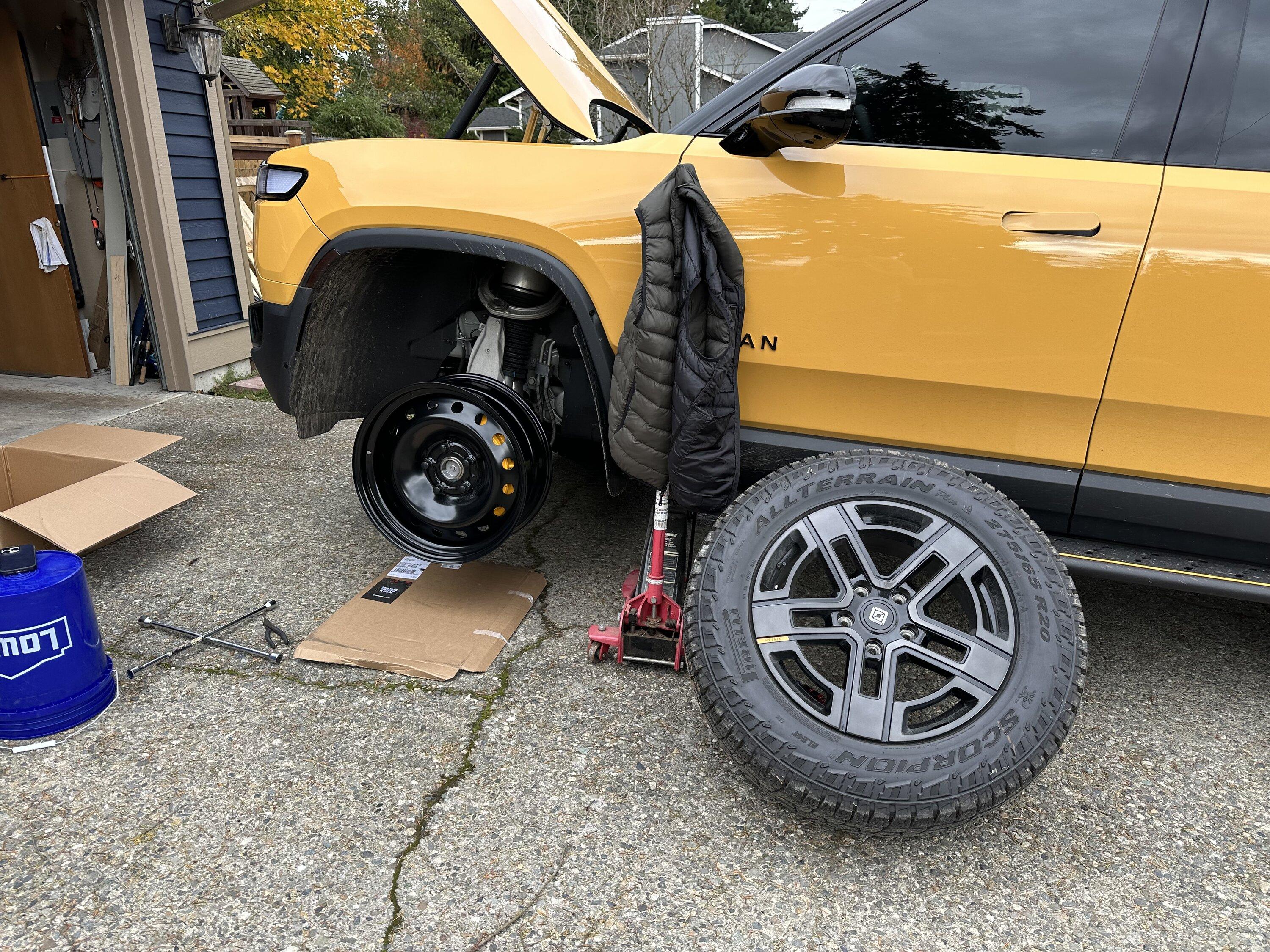 Rivian R1T R1S Affordable Winter Wheels Setup: Ram 2363 IMG_0929