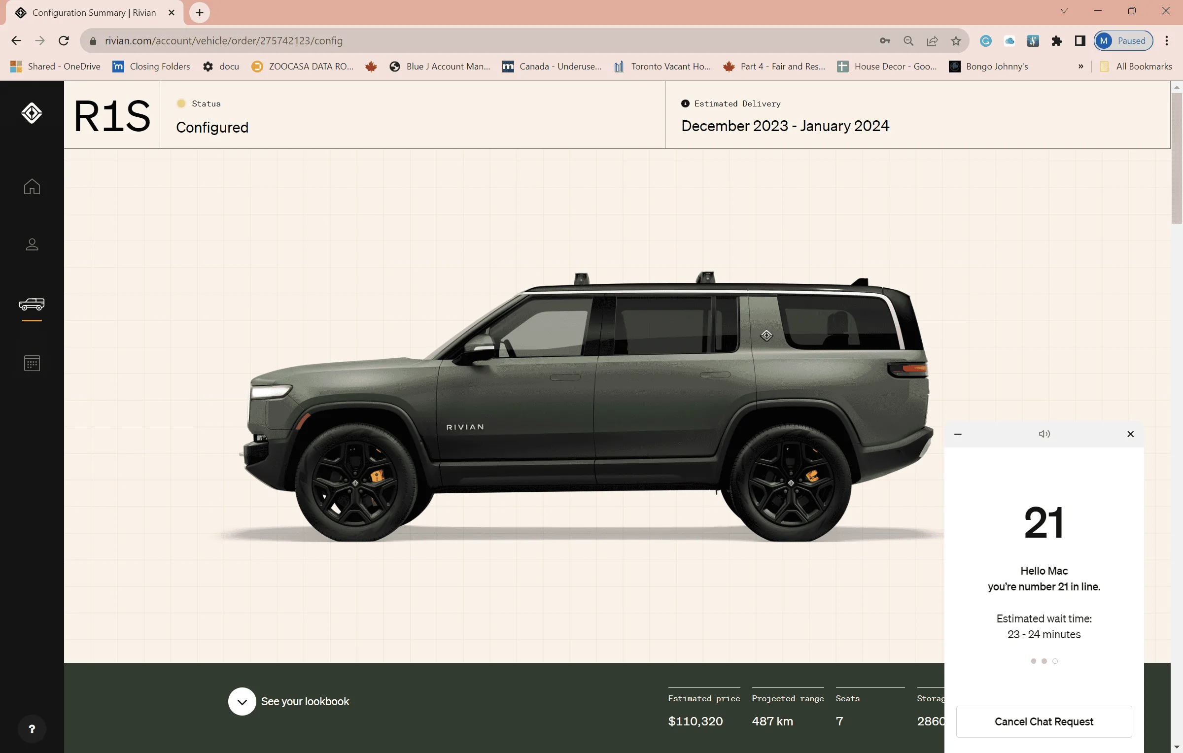Rivian R1T R1S Ontario Service Centre Location 1699901918589