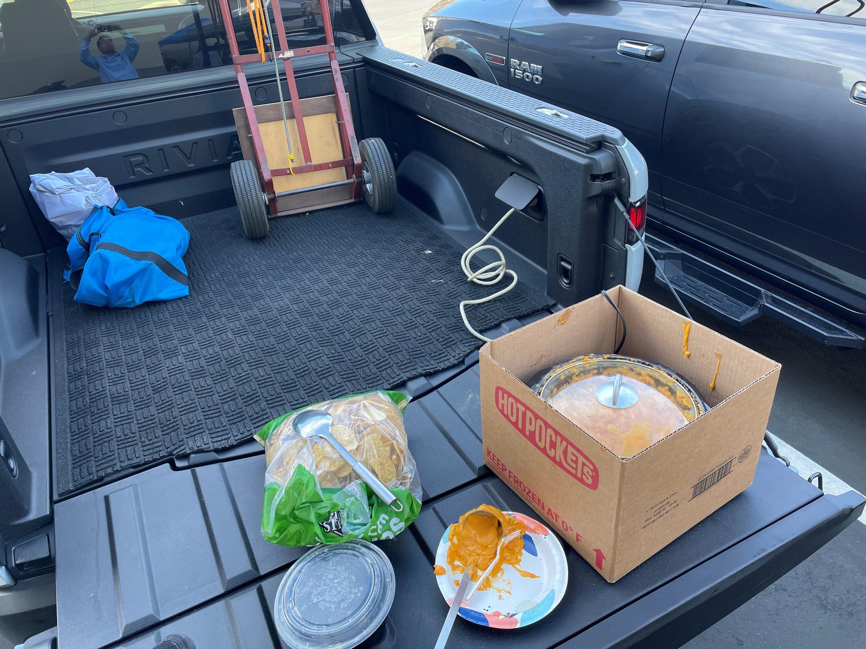 Rivian R1T R1S Electric Cooking options Nachos