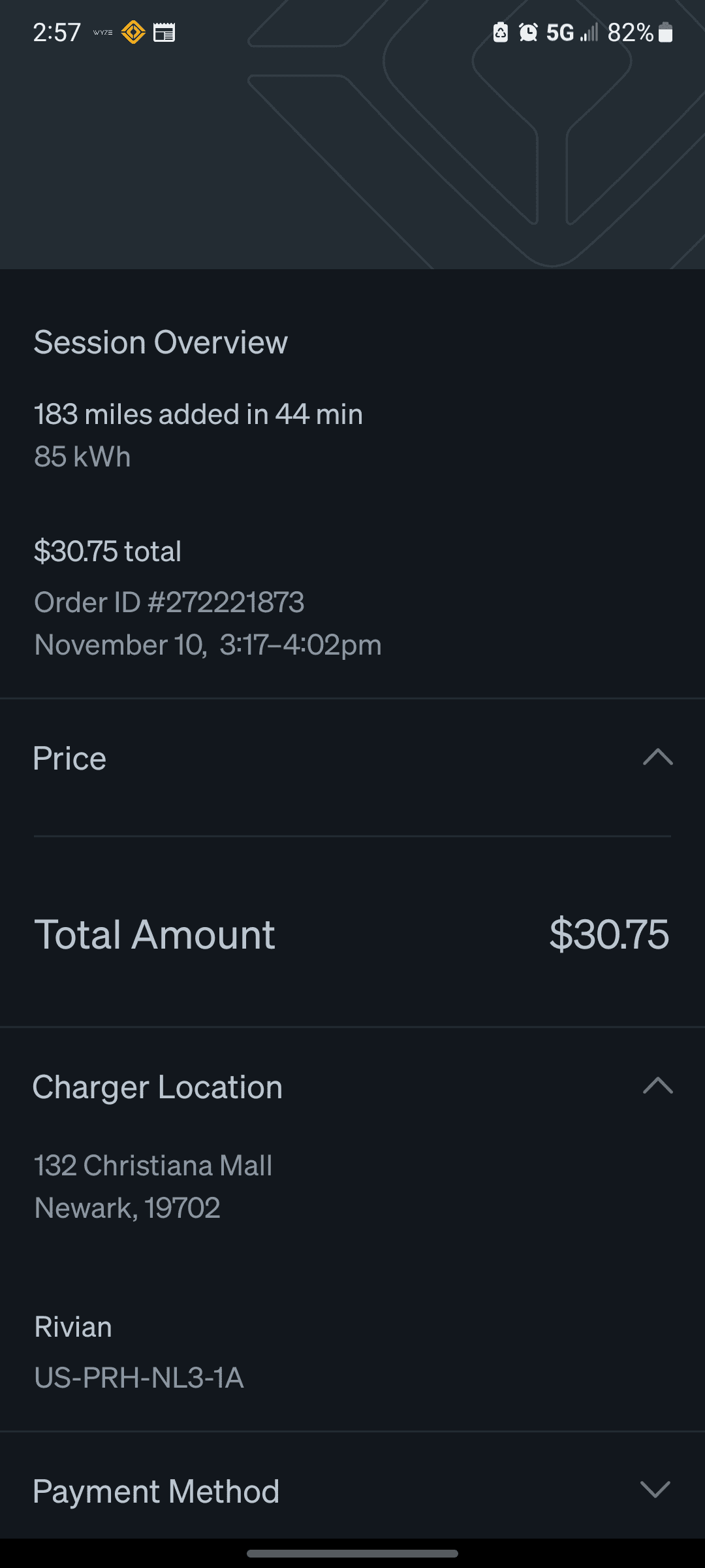 Rivian R1T R1S RAN Charging Costs are now live! (at certain stations) 1699905721560