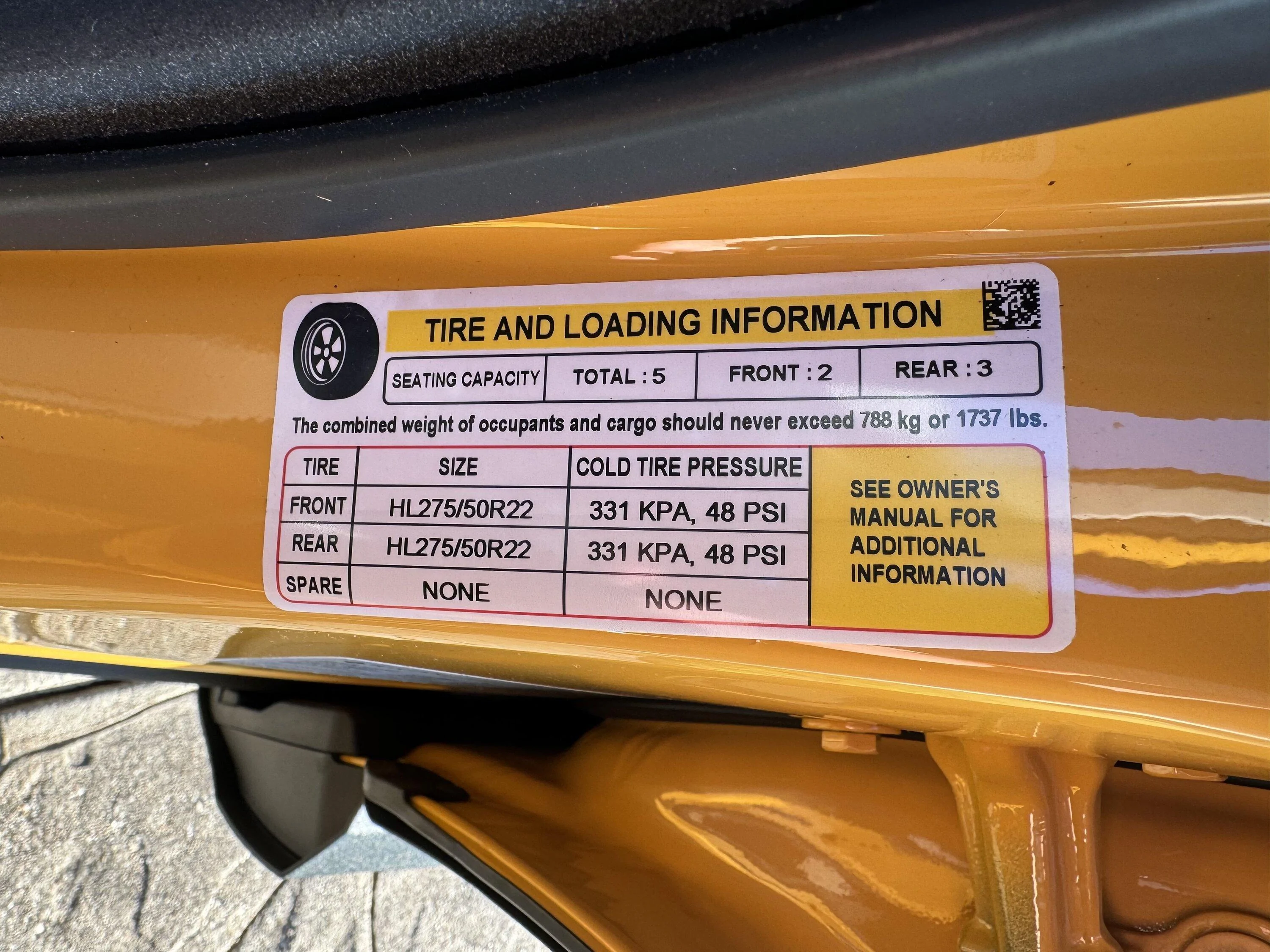 Rivian R1T R1S Yellow Performance Dual Max Pack R1T: factory pickup IMG_0511