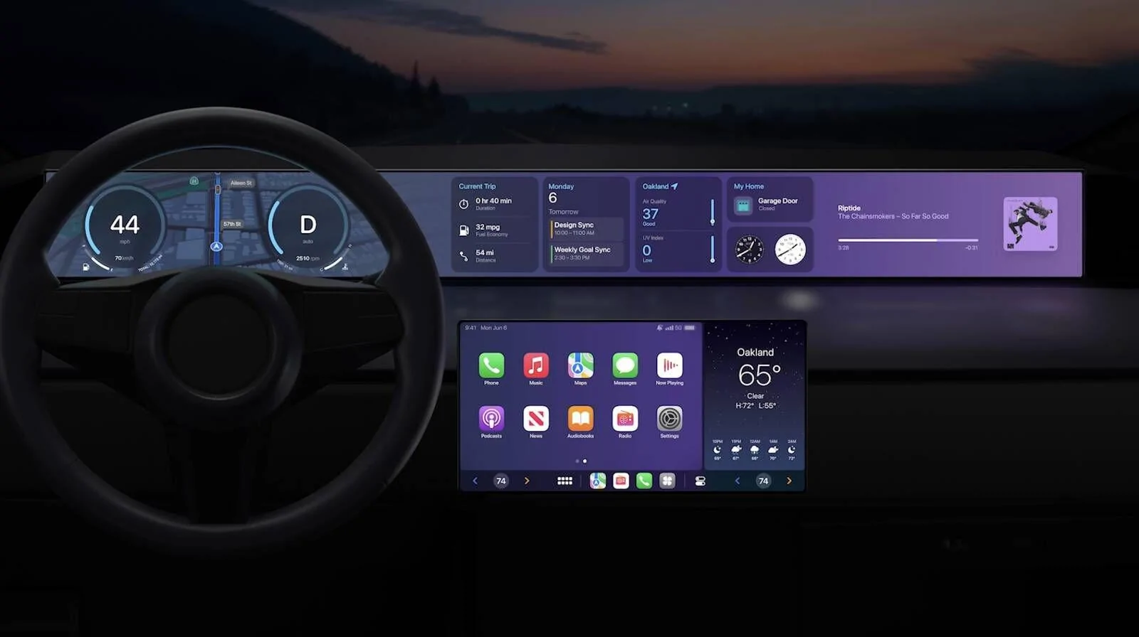 Rivian R1T R1S Lucid Gravity Reveal Multi-Display-CarPlay-1