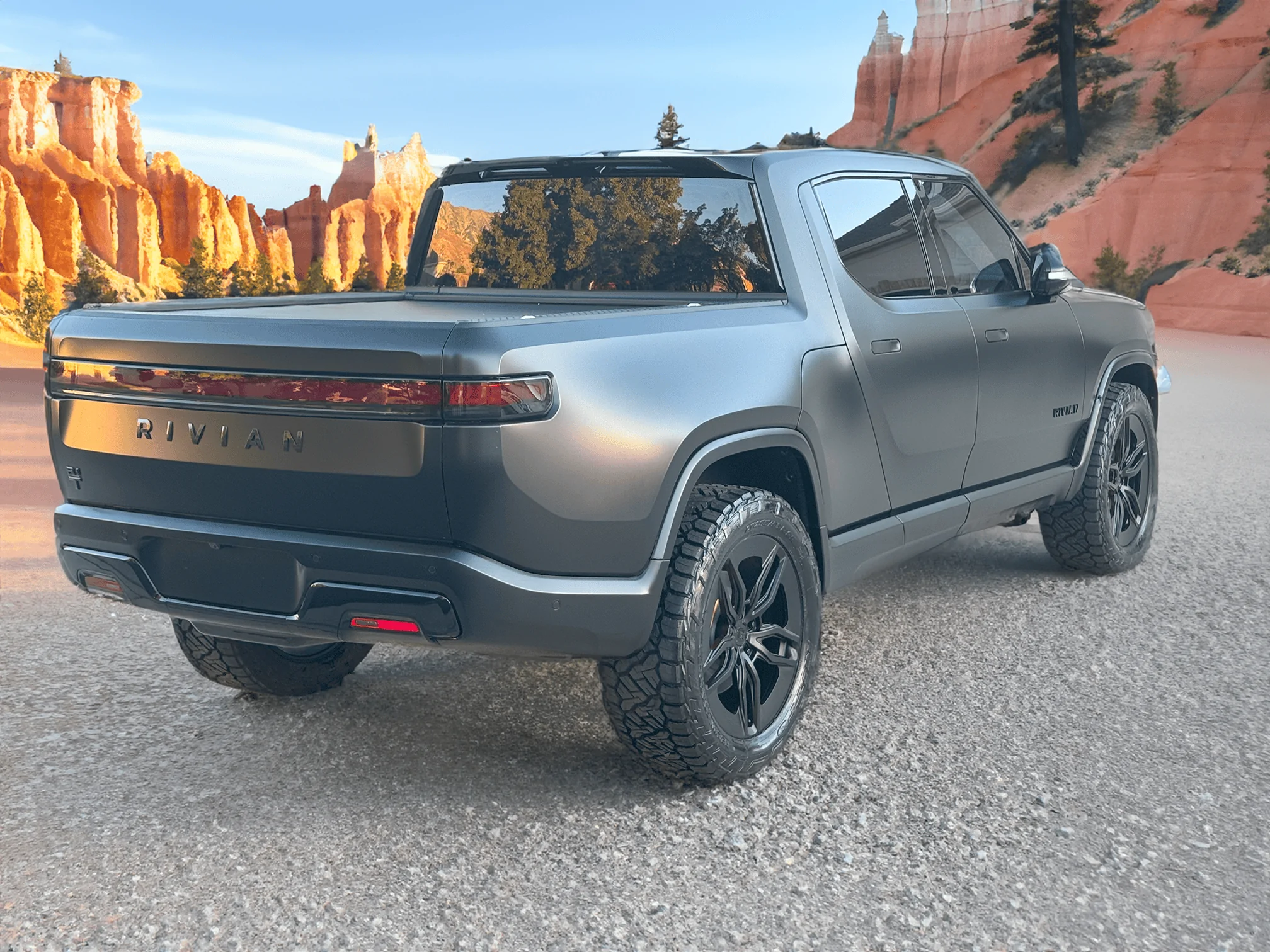 Rivian R1T R1S Project Midnight R1T Rear Passenger Bryce Canyon small