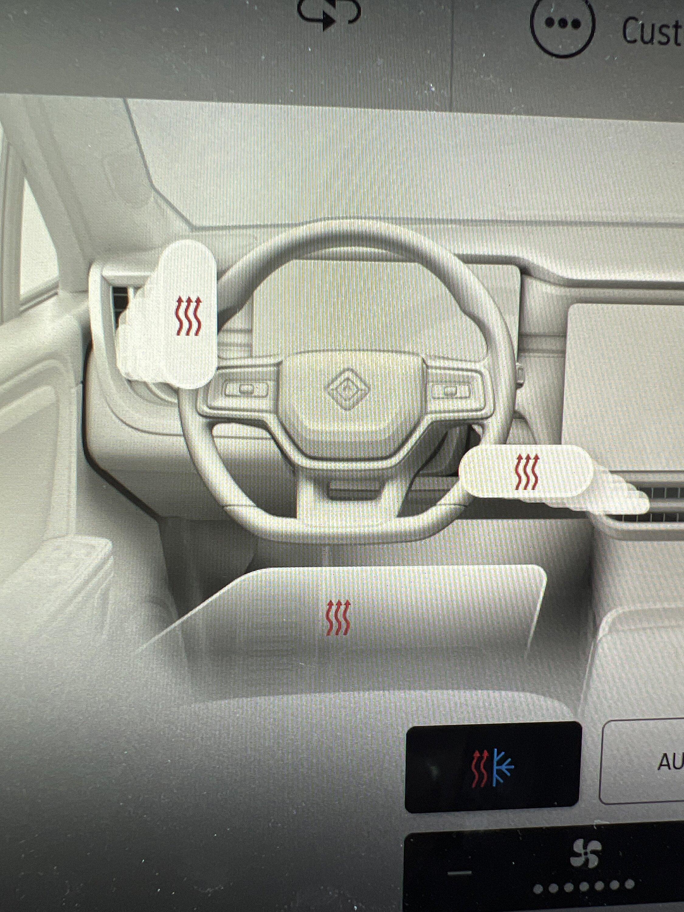 Rivian R1T R1S Please re-design or improve the Climate Control / AC Navigation Controls image