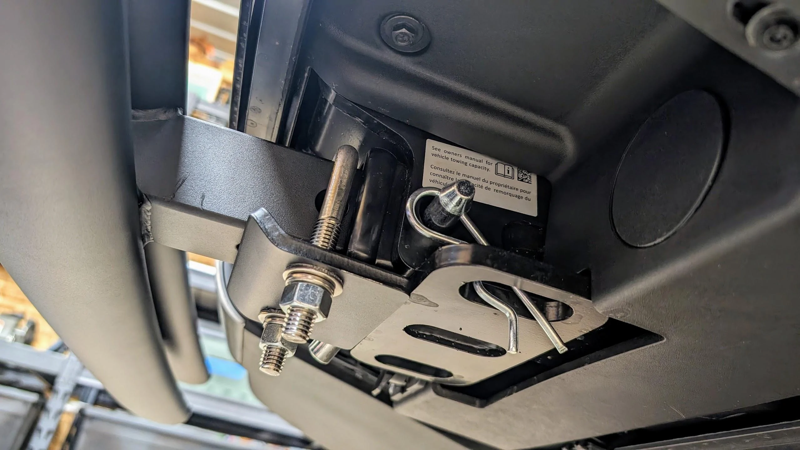 Rivian R1T R1S VANGUARD VGPDB-1919BK Black Powdercoat Classic Double Layer Hitch Step installed 1700861087817