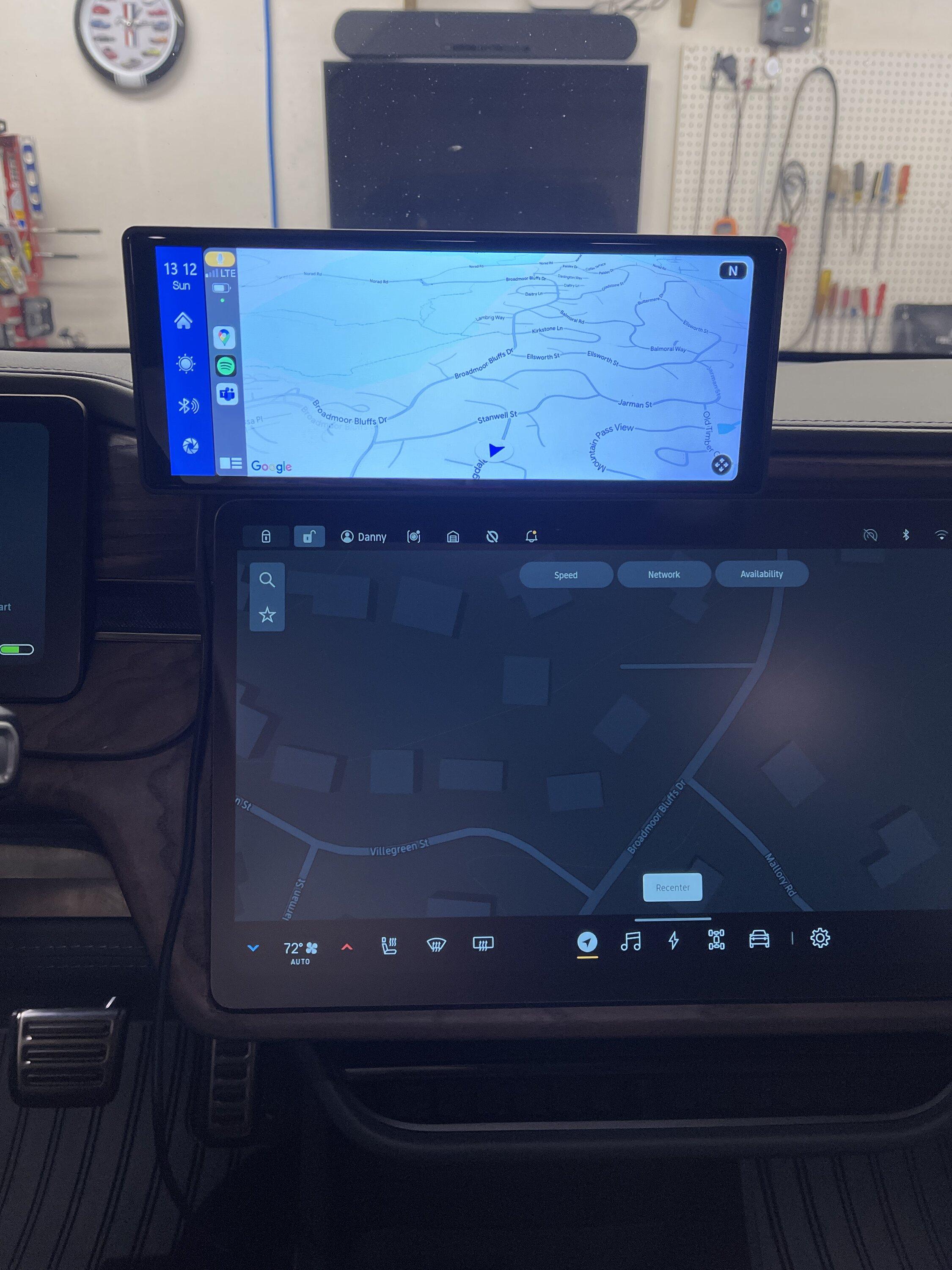 Rivian R1T R1S Another CarPlay Add-on Screen Option IMG_9785
