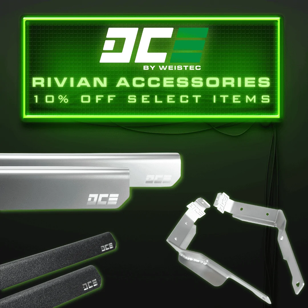 Rivian R1T R1S 10% OFF RIVIAN ACCESSORIES from DCE / Weistec! RIVIAN FORUMS