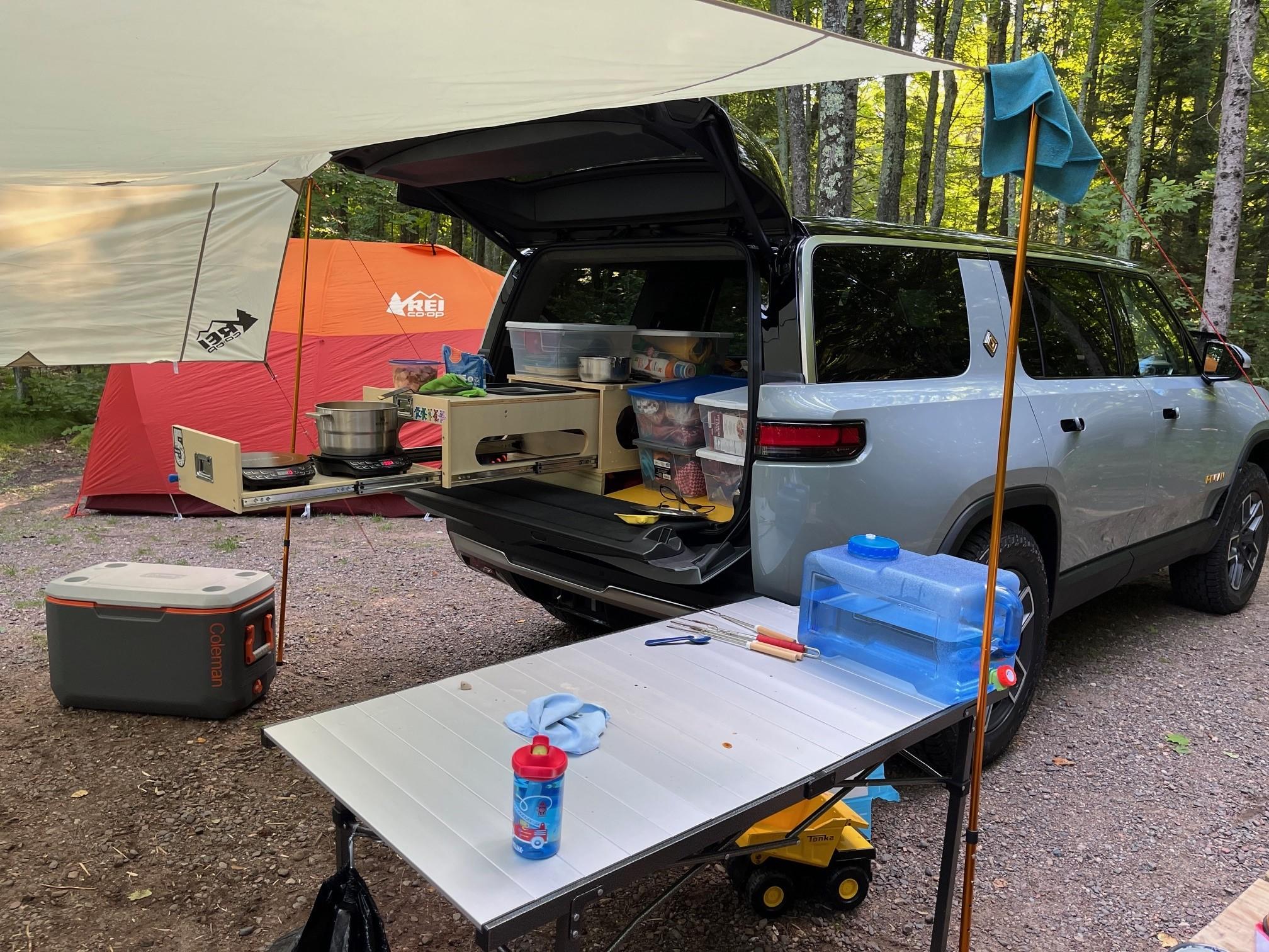 Rivian R1T R1S R1S Tie Down Anchors - Locking holes Rivian Camp Kitchen 2