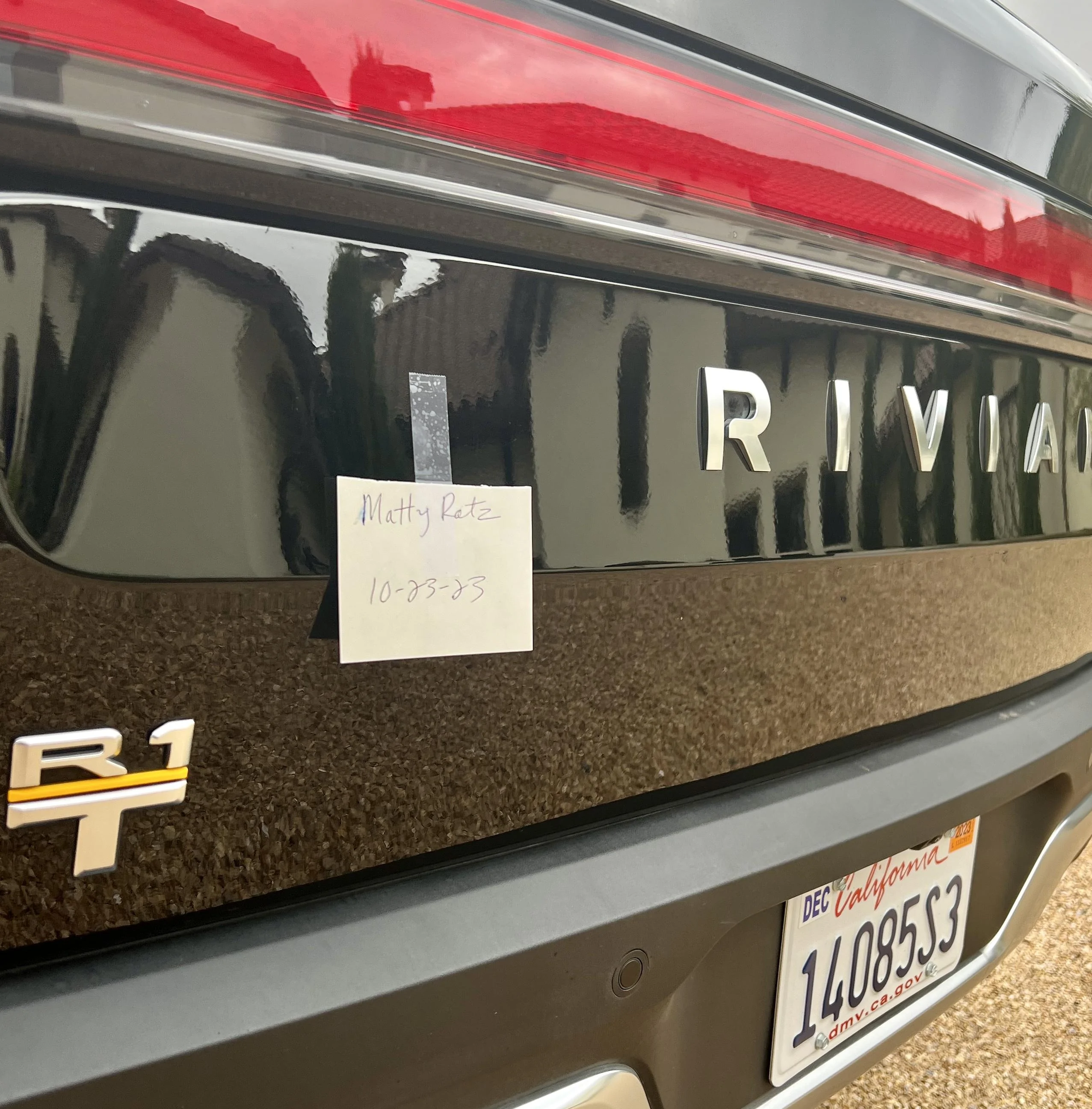 Rivian R1T R1S 2022 R1T Adventure Package-  $72,000  -Midnight Exterior, Ocean Coast Interior Photo Oct 23 2023, 2 41 15 PM