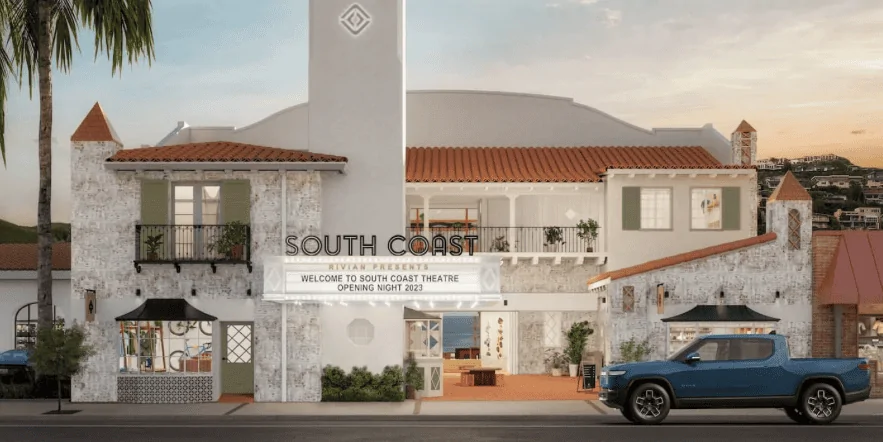 Rivian R1T R1S Rivian Reopens 1930s Theatre in Laguna Beach CA as First Flagship Retail Location Screenshot 2023-11-30 at 11.48.57 AM