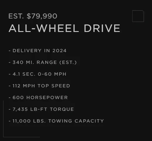 Rivian R1T R1S Drag Coefficient Estimates: R1T versus Cybertruck. And 265 mile range? cybertruck 2