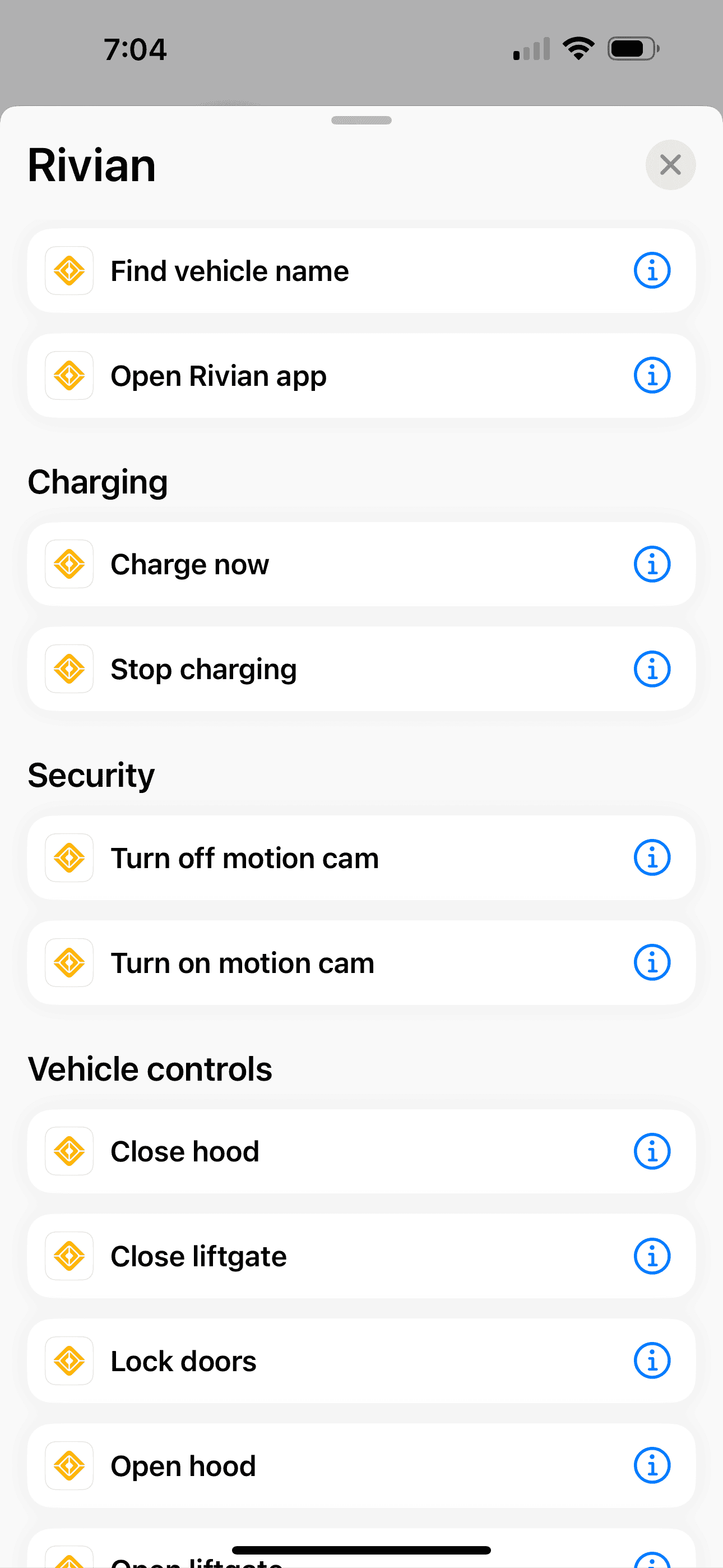 Rivian R1T R1S New iOS App Update v2.5.0! IMG_9386