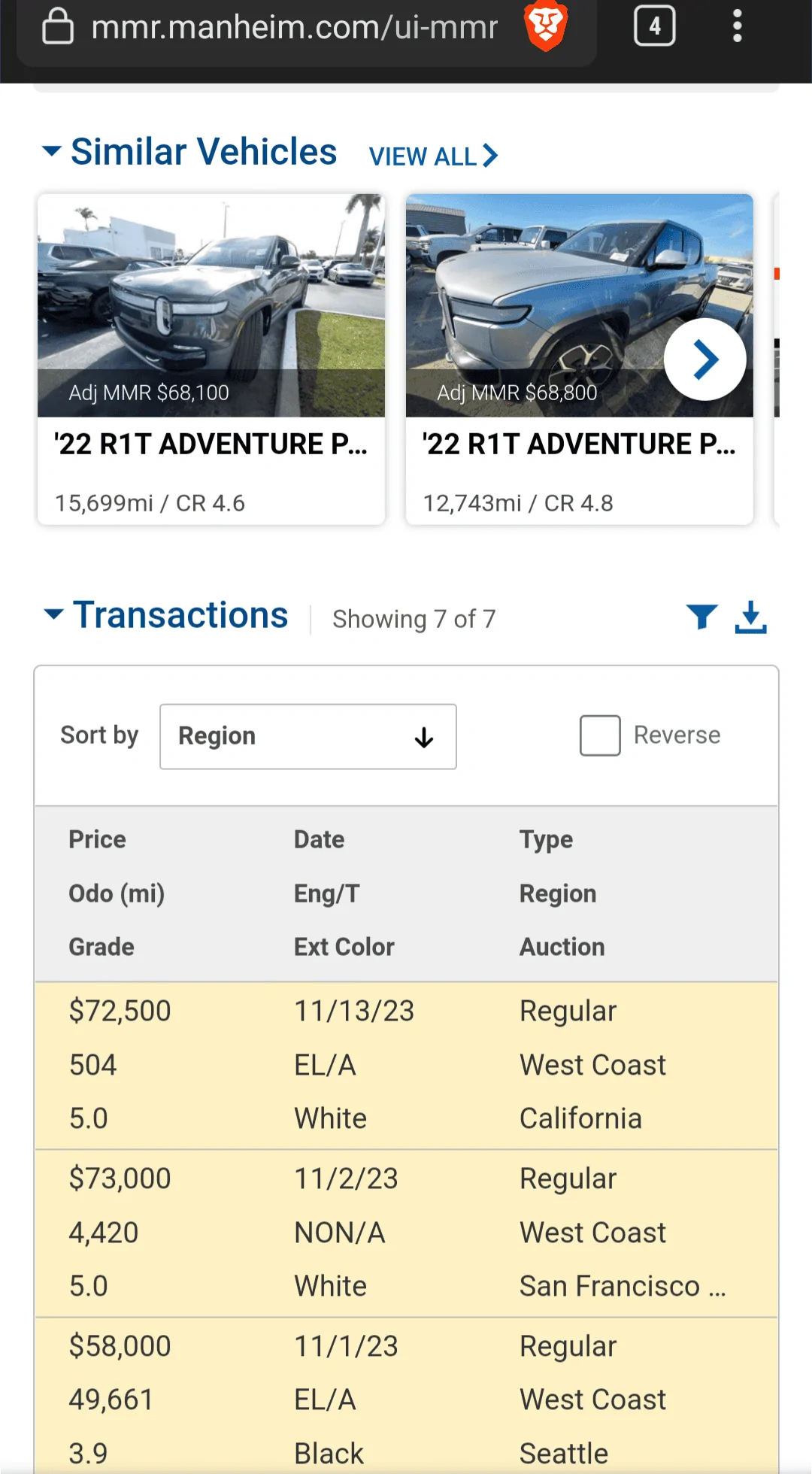 Rivian R1T R1S Latest RiDE Menu Code Screenshot_20231201-210325