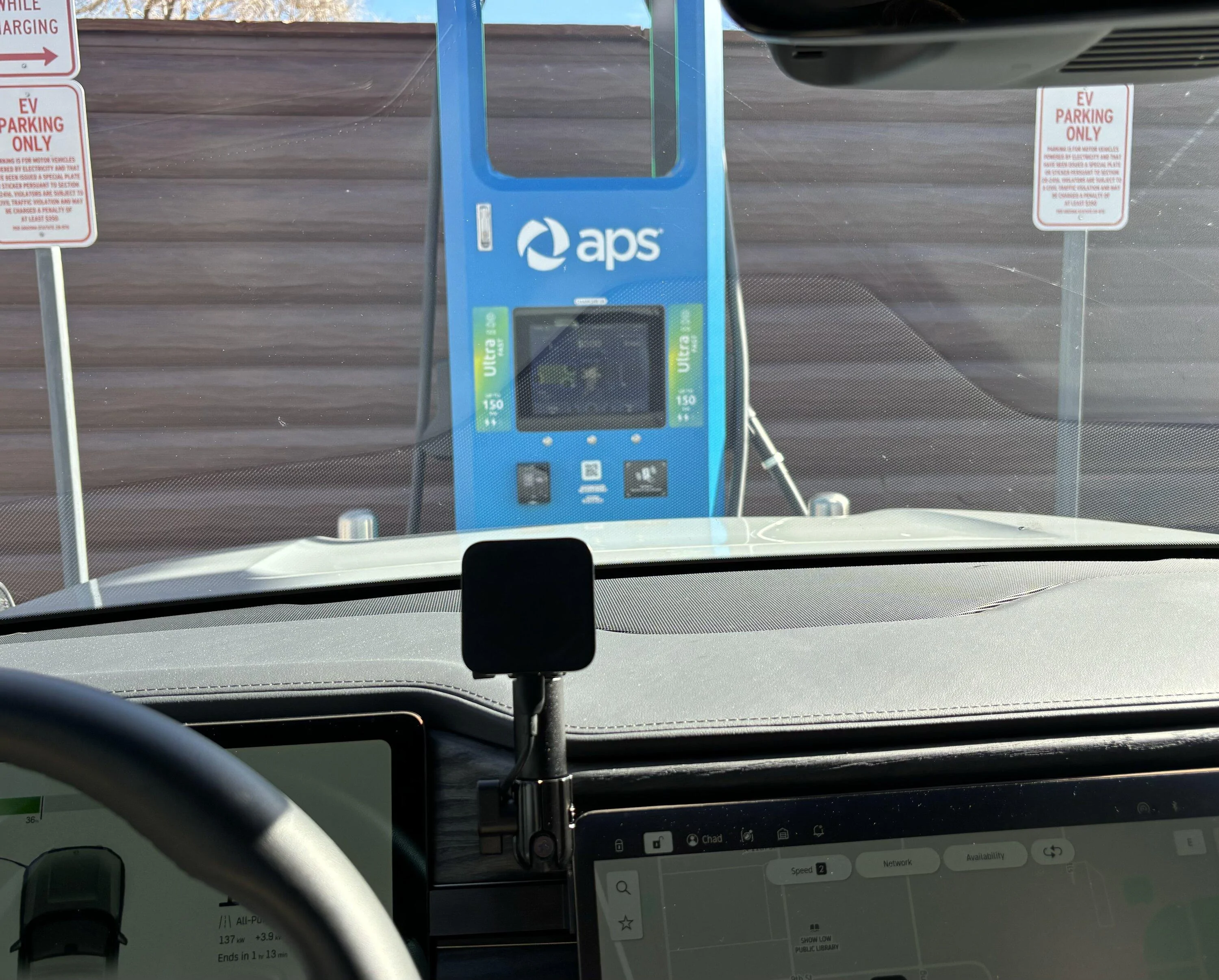 Rivian R1T R1S CA to AZ hunting trip with guerrilla charging (RAN, EA, RV plug) IMG_1691