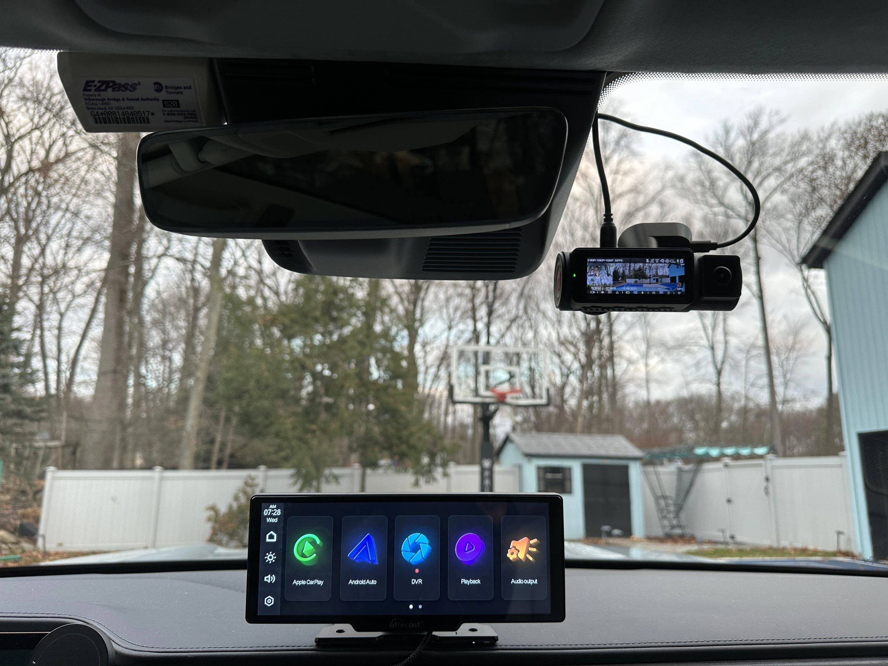 Rivian R1T R1S Vantrue 4N Pro 4K Triple Dash Cam with Rear View Mirror Power Tap -- installed review & photos IMG_8546