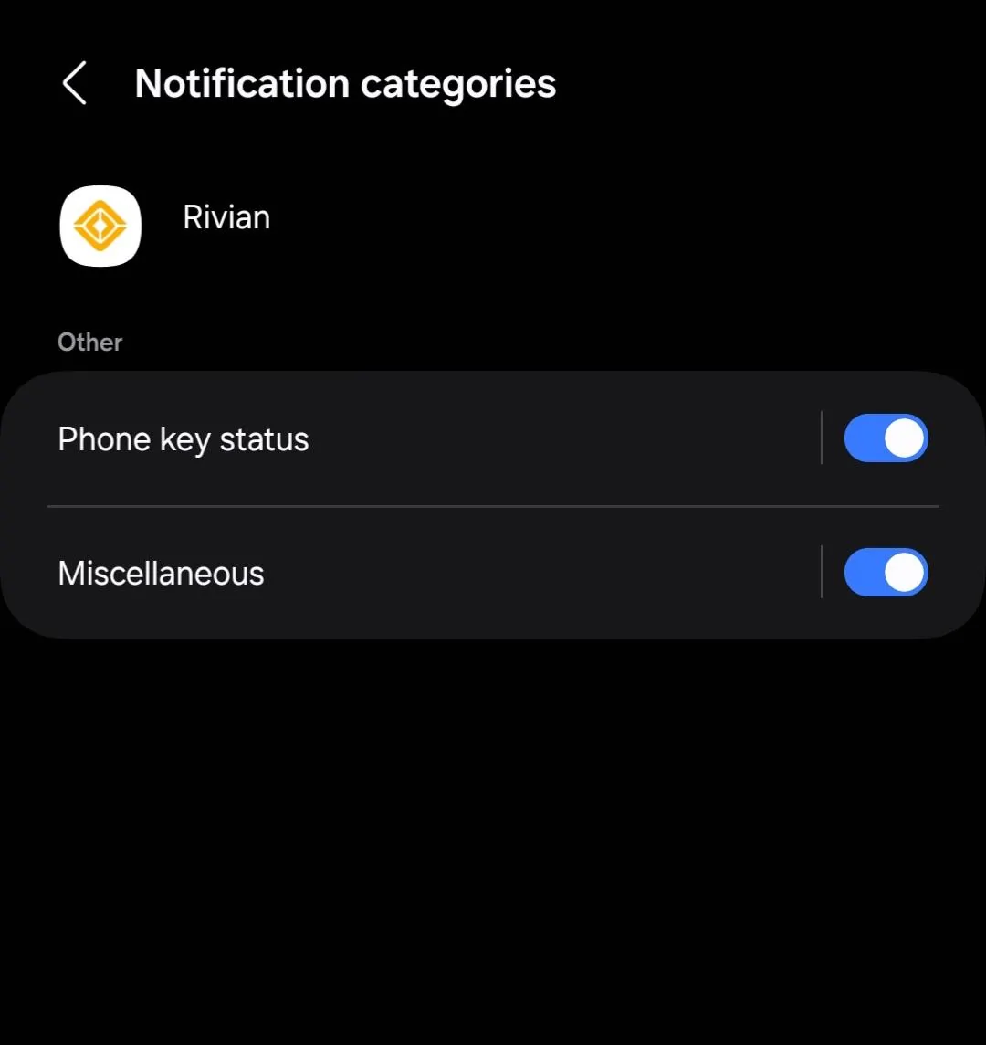 Rivian R1T R1S Still no notifications on Android 1000003700