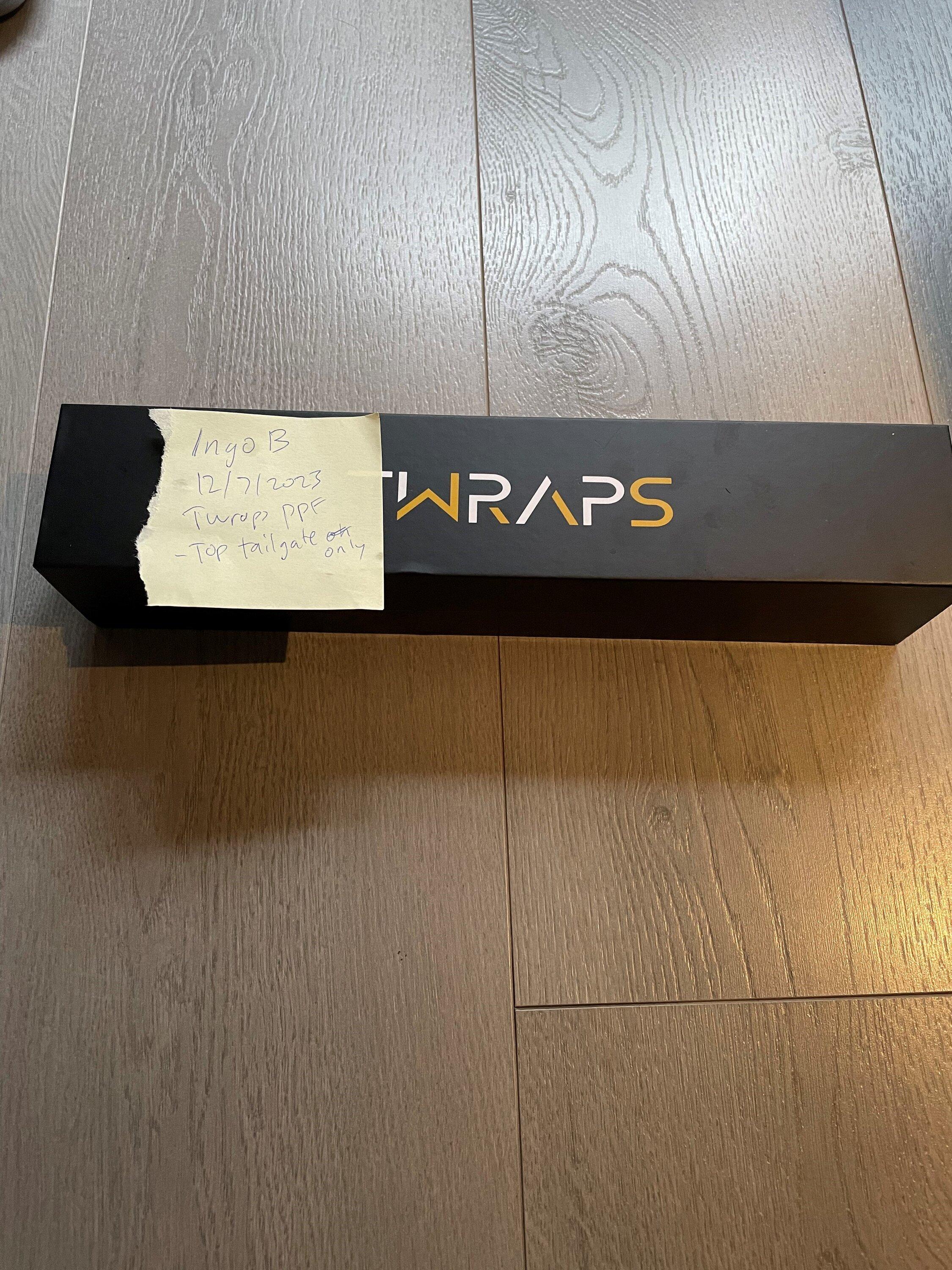 Rivian R1T R1S TWraps R1T Tailgate PPF - Top Piece only - $35 ppf1