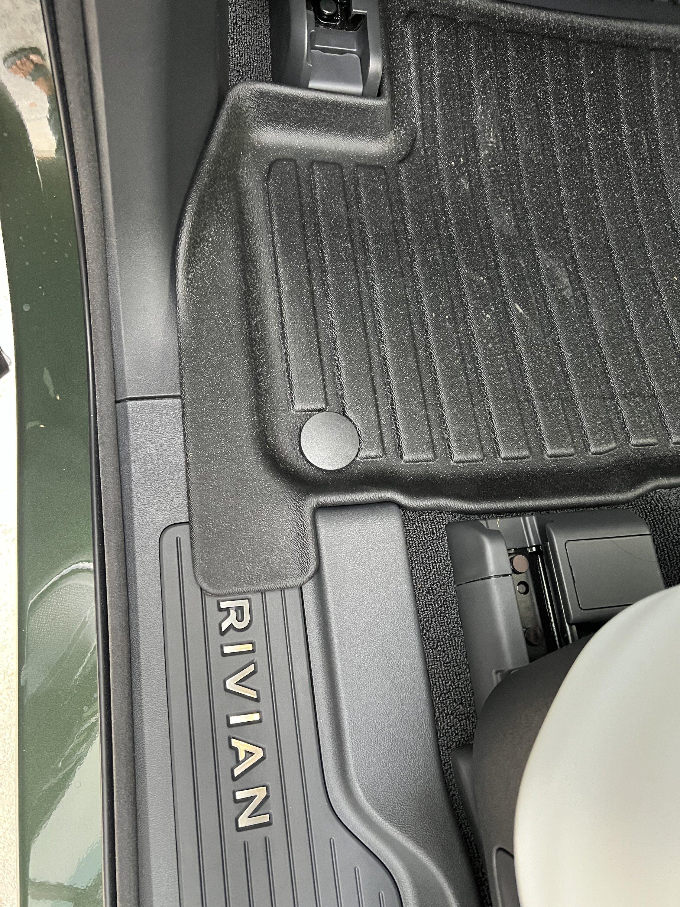 Rivian R1T R1S LinerX Floormats (All Three Rows) & Cargomat Liners (R1S/R1T) Riv-2nd-Row-left