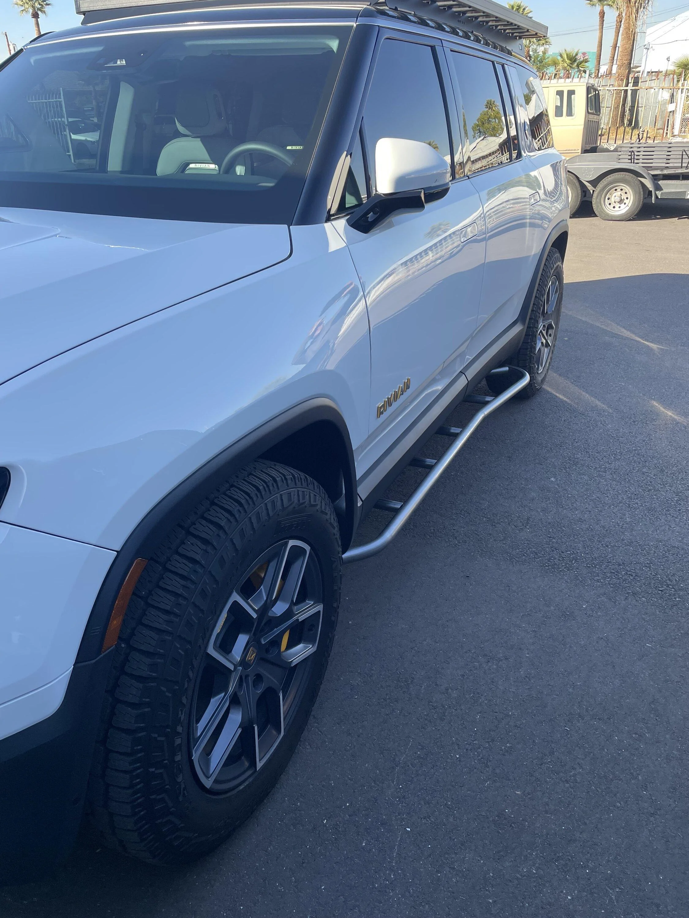 Rivian R1T R1S A few new additions, plus a sneak peek of the Megawatt R1S Performance Rock Sliders for R1S IMG_1290