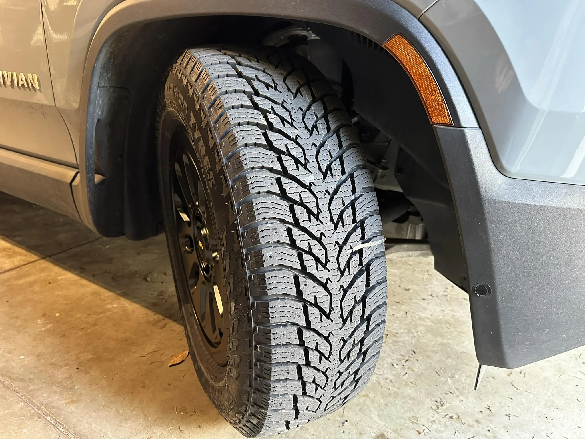 Rivian R1T R1S Installed: EV Sportline R1000 wheels and Nokian Hakkapeliitta LT3 winter tires IMG_0583