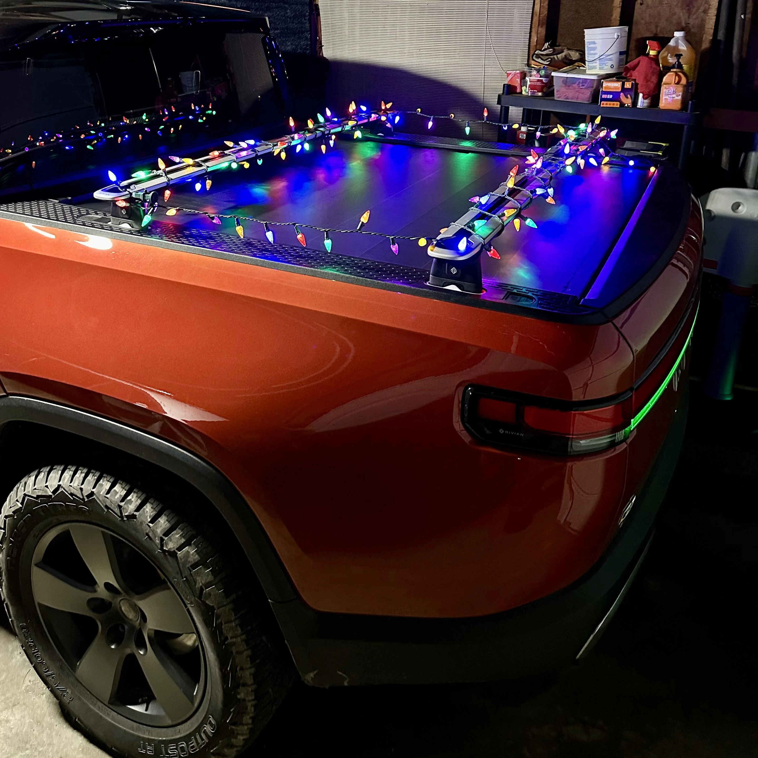 Rivian R1T R1S Spread Holiday Cheer with LED lights! 20231203_004748840_iOS