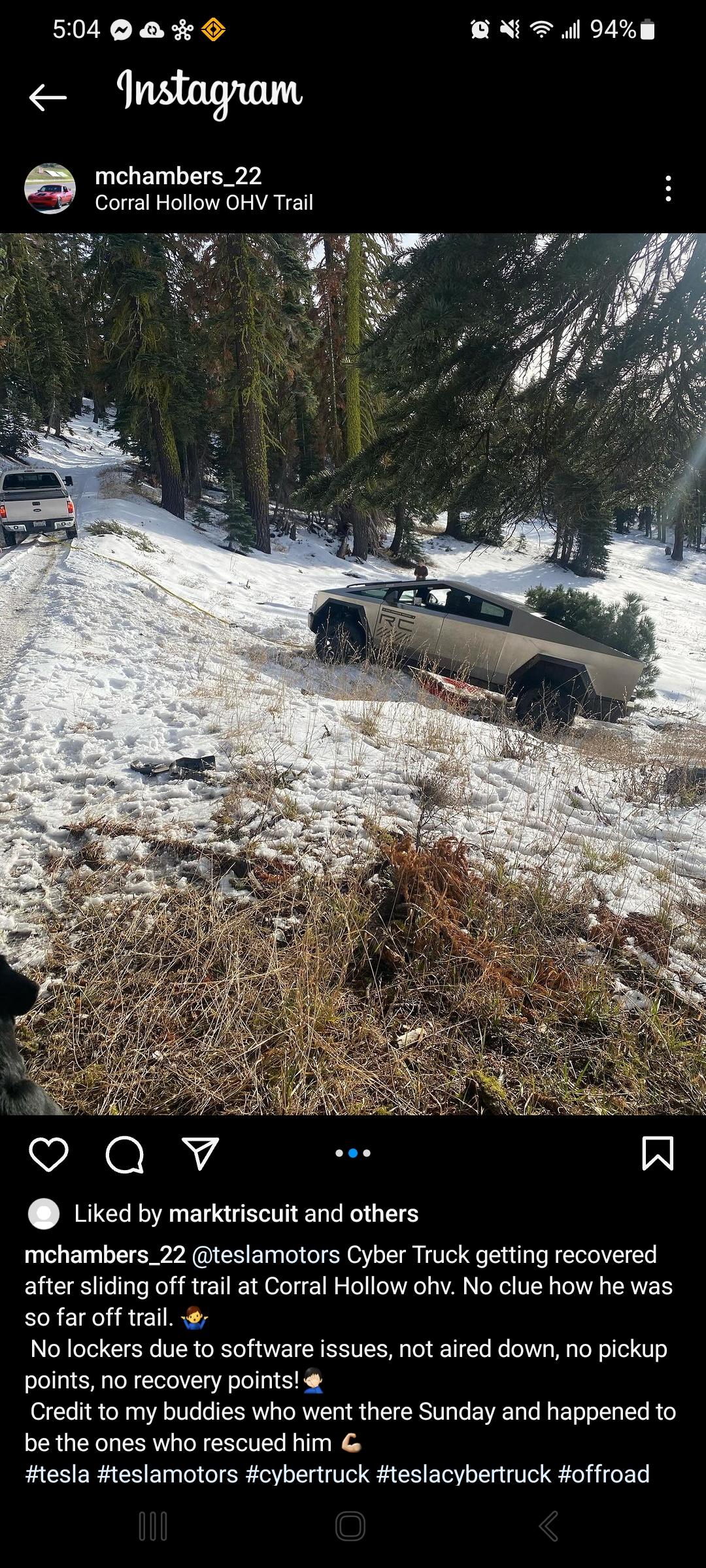 Rivian R1T R1S Cybertruck taking the road less traveled Screenshot_20231212_050420_Instagram