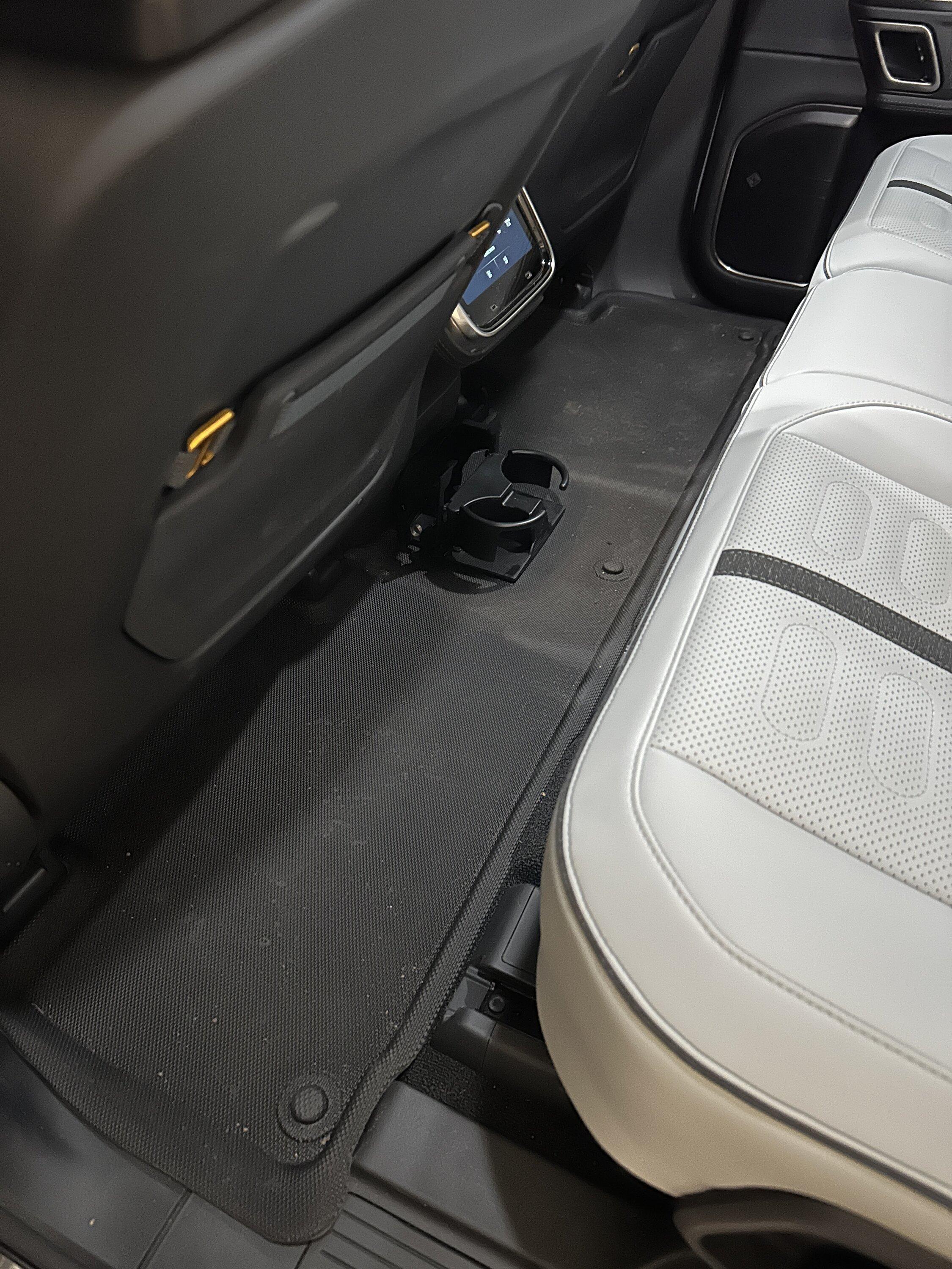 Rivian R1T R1S Additional Second Row Cupholders DIY Mod -- dual cupholder added to center console IMG_8682