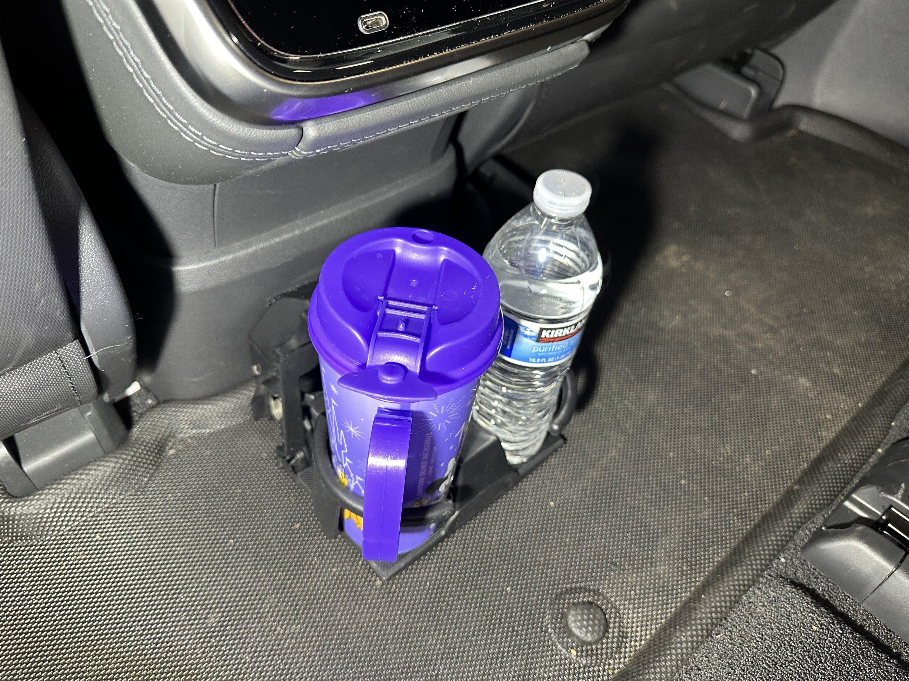 Rivian R1T R1S Additional Second Row Cupholders DIY Mod -- dual cupholder added to center console IMG_8673