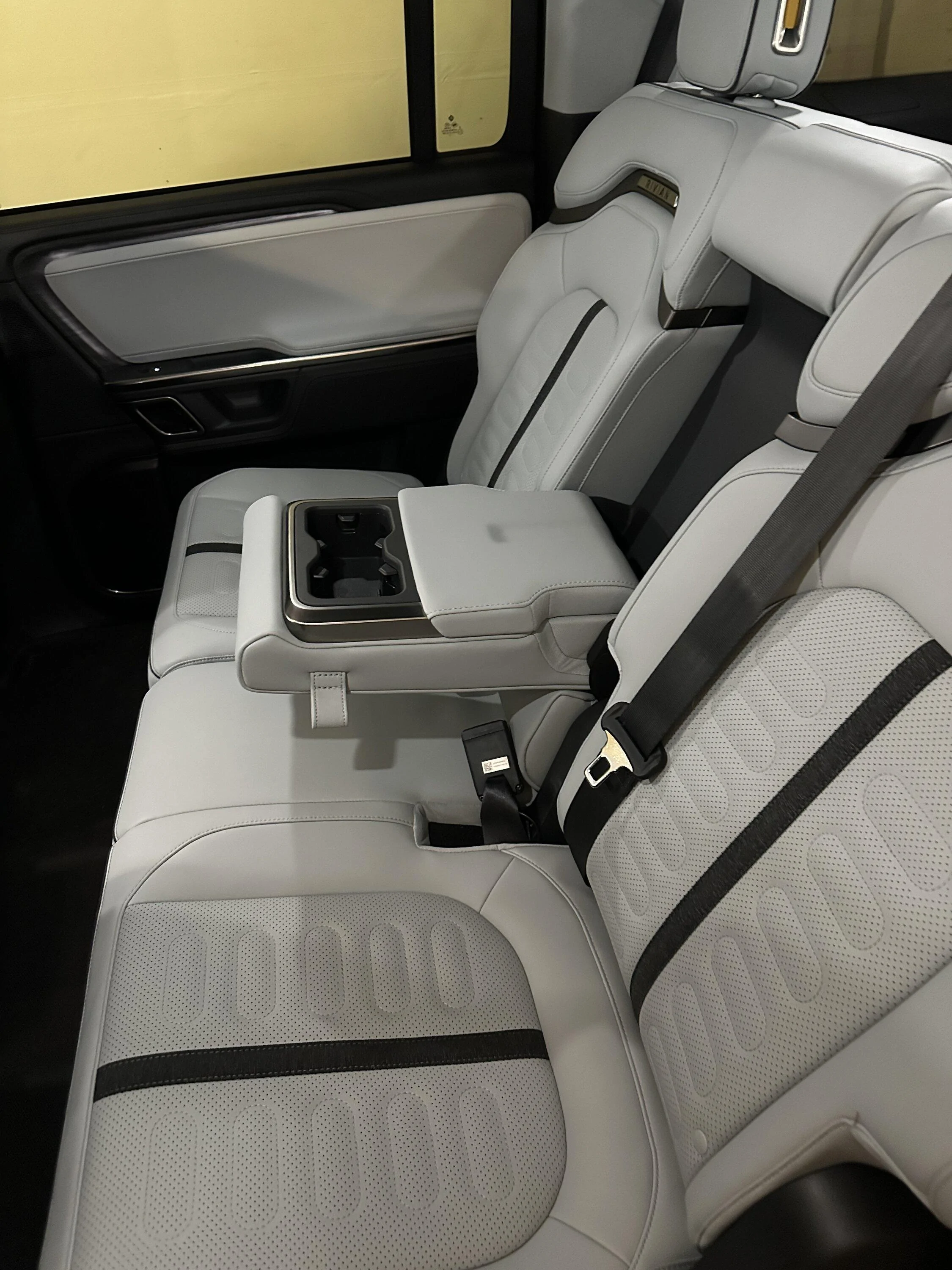 Rivian R1T R1S Additional Second Row Cupholders DIY Mod -- dual cupholder added to center console IMG_8683