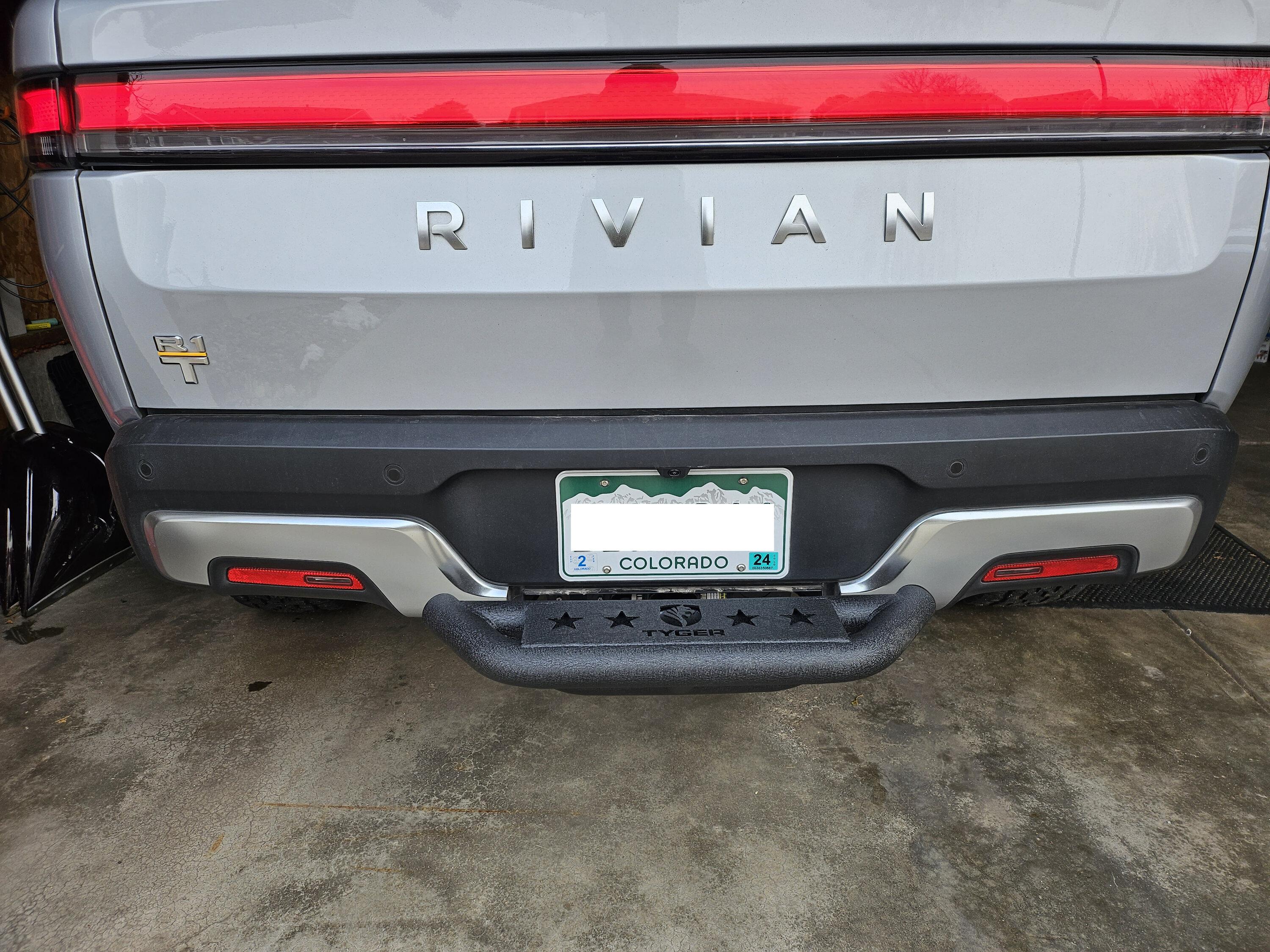 Rivian R1T R1S Super Heavy Duty Hitch Step / Bumper Protector with Photos 20231213_135005
