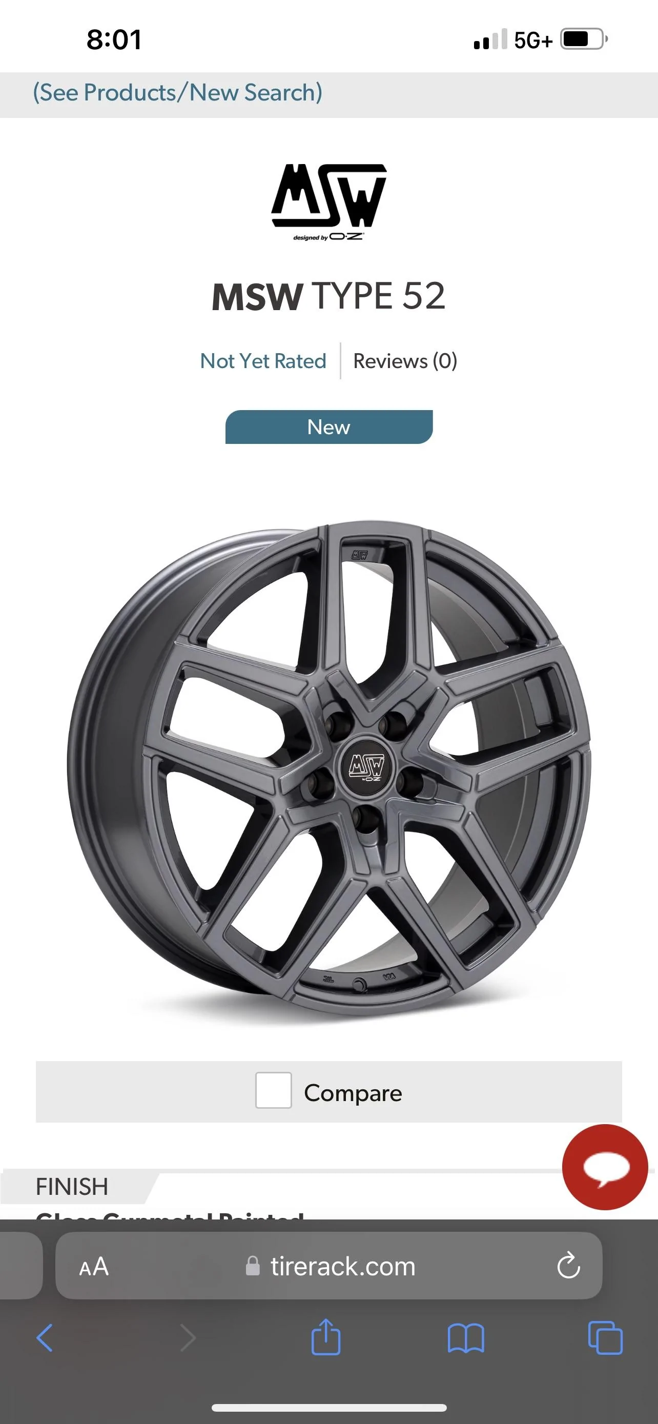 Rivian R1T R1S Aftermarket wheels efficiency MSW Type 52 Gloss Gunmetal Painted