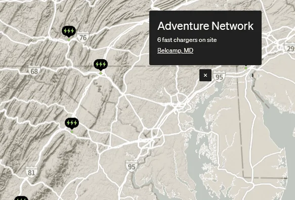 Rivian R1T R1S RAN Rivian Charging Stations Locations Map via Google Maps 1702580911316