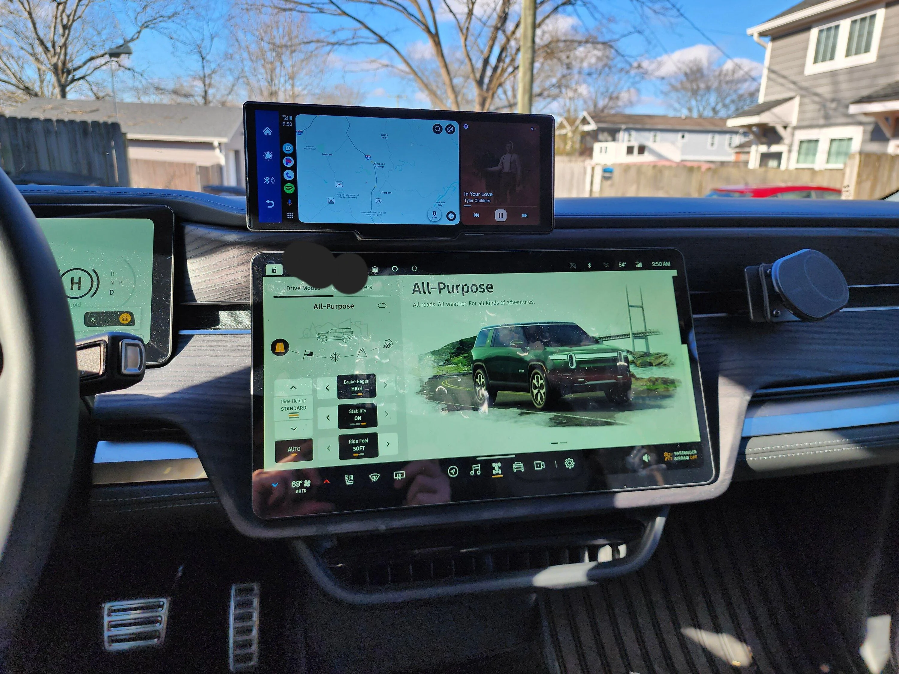 Rivian R1T R1S CarPlay & Android Auto Smart Dash Screen has arrived!  New from EVSportline.com 20231210_095006