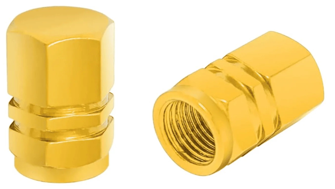 Rivian R1T R1S Best $ per smile upgrade... Yellow Car Tire Valve Stem Caps 1702675944905