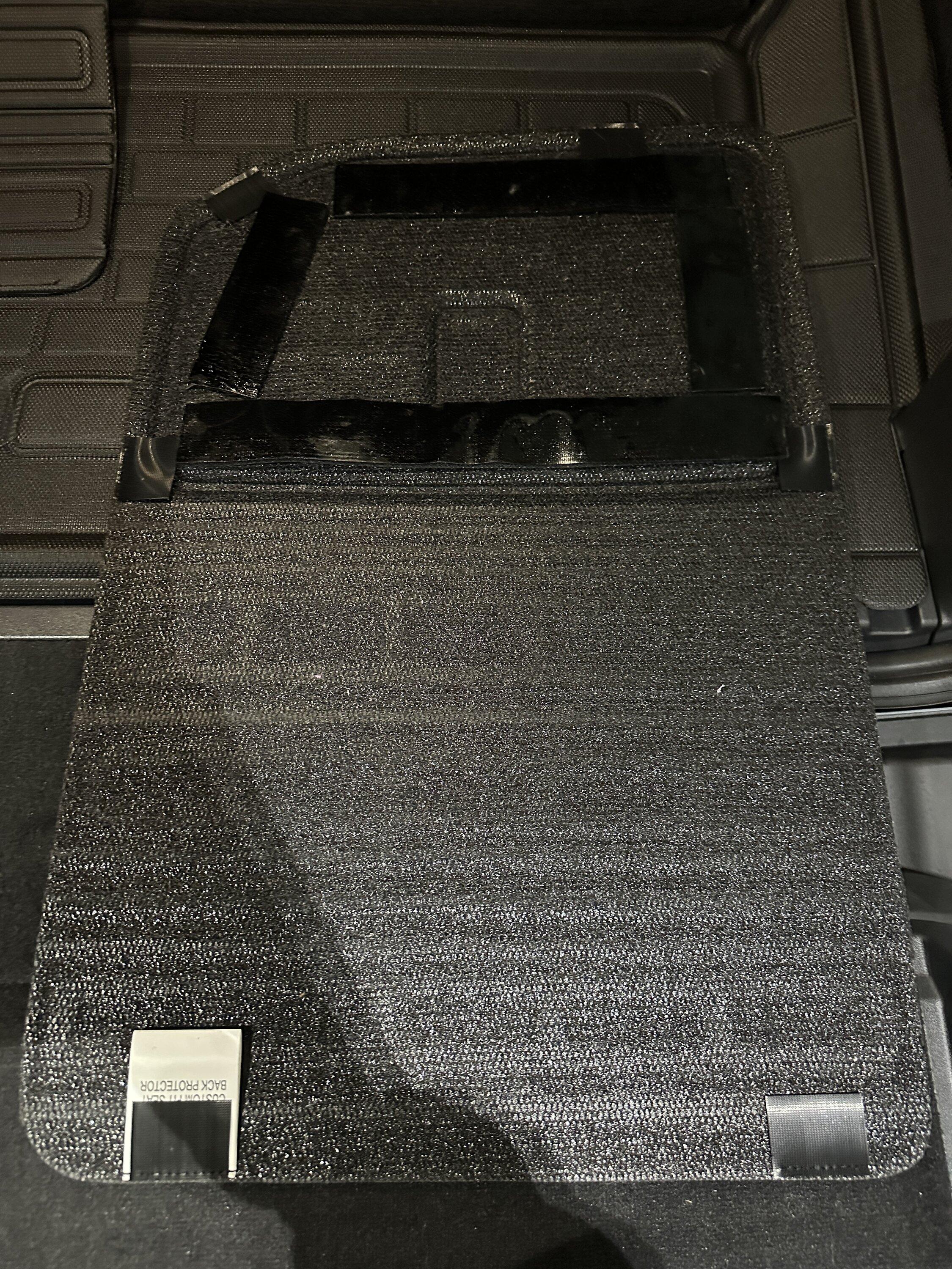 Rivian R1T R1S 3D Maxpider Seatback Protector (3rd row) installed pics IMG_8846