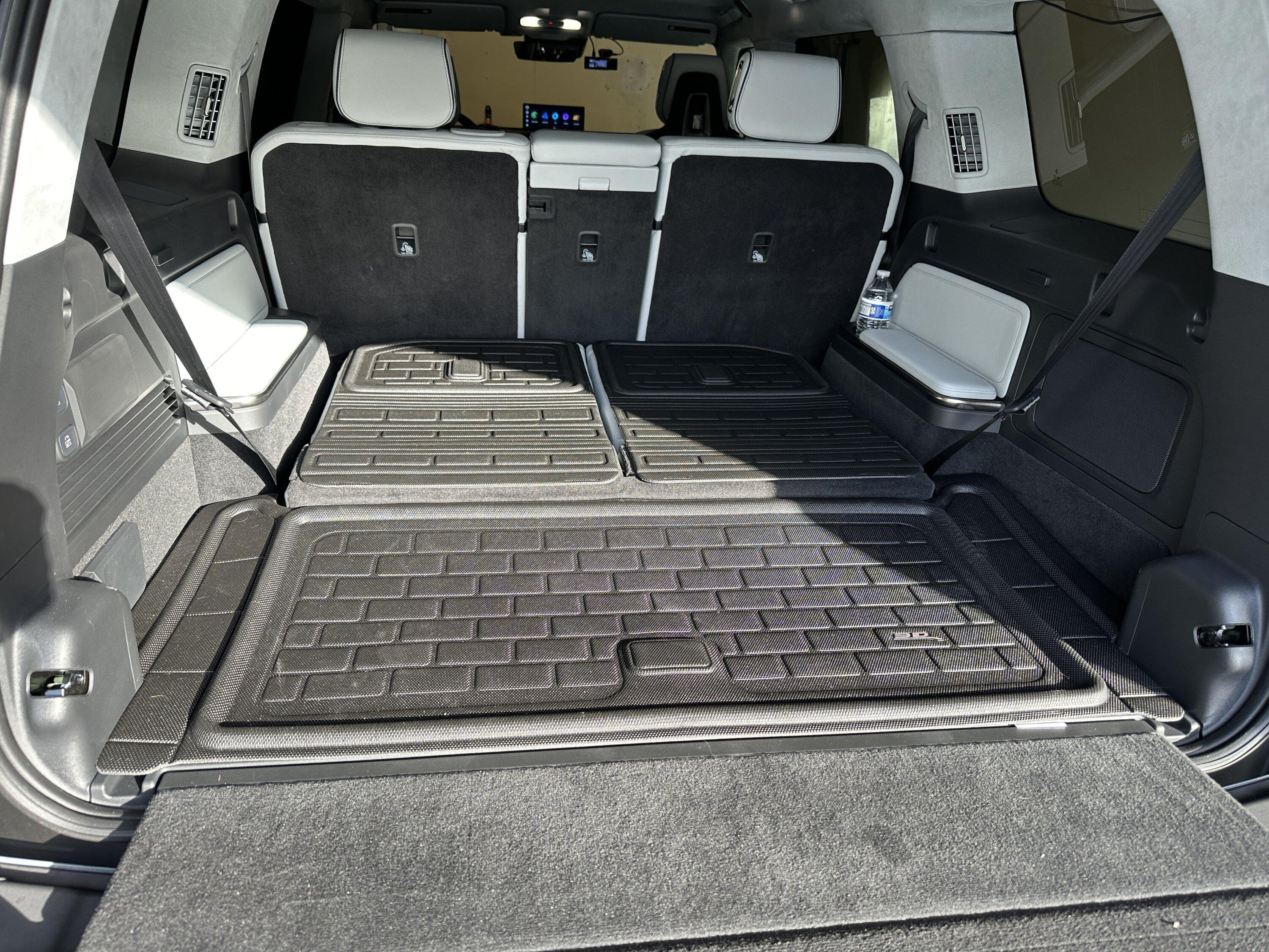 Rivian R1T R1S 3D Maxpider Seatback Protector (3rd row) installed pics IMG_8847